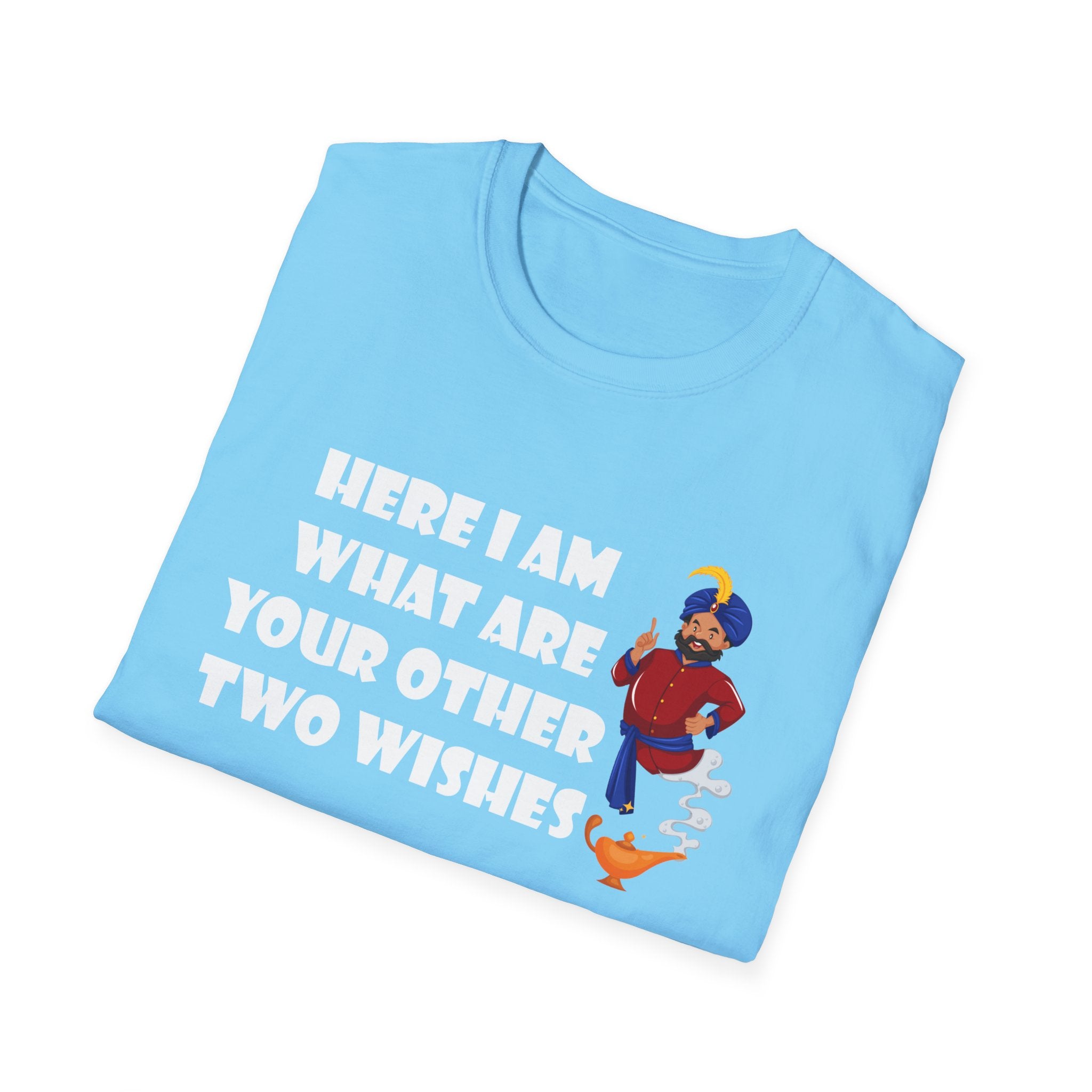 Funny Genie T-Shirt, Unisex Softstyle Tee, Casual Humor Shirt, Gift for Friends, Genie Lovers, Birthday Gift, Everyday Wear