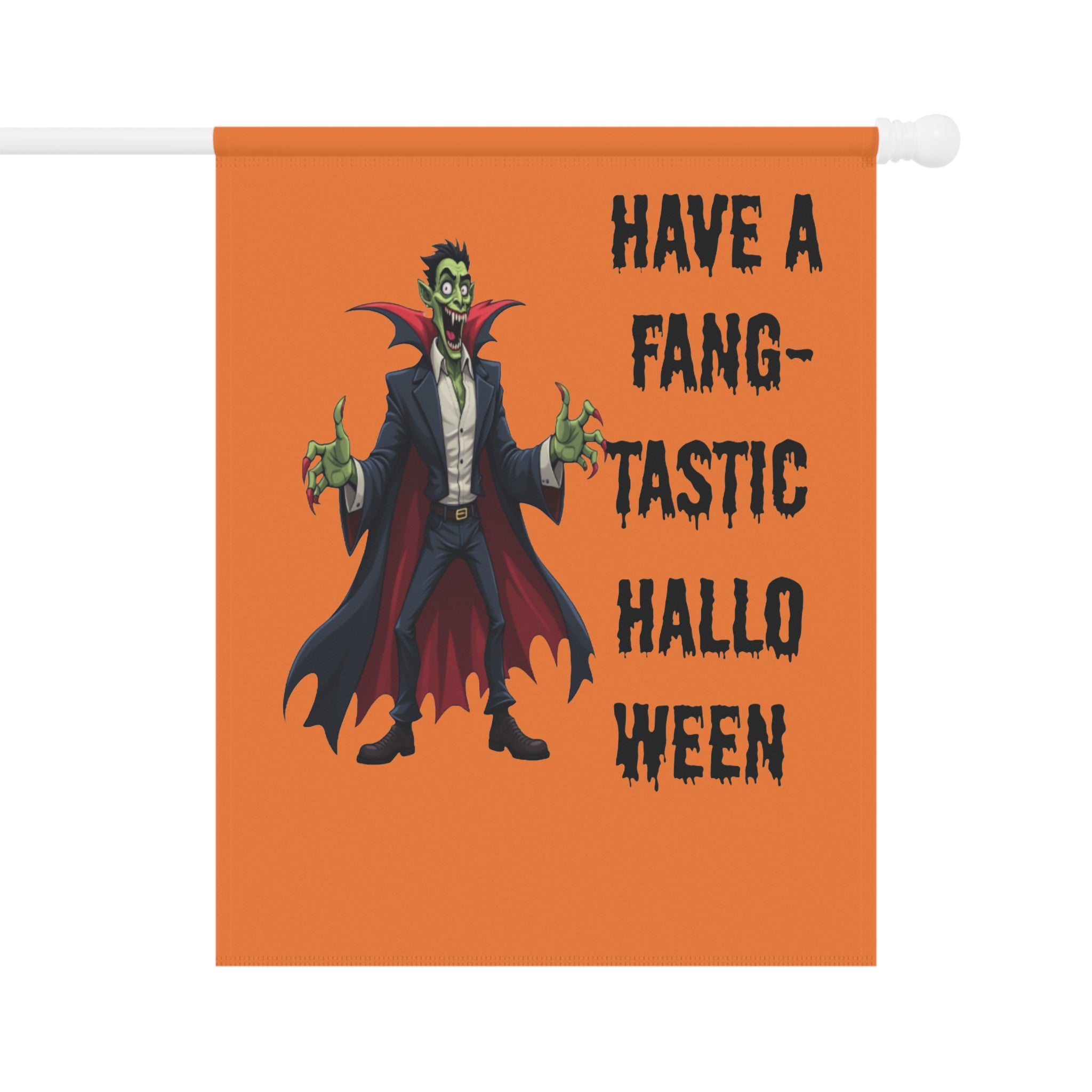 Halloween Garden Banner, Spooky House Decoration, Outdoor Flag, Haunted Yard Decor, Fang-tastic Halloween Sign