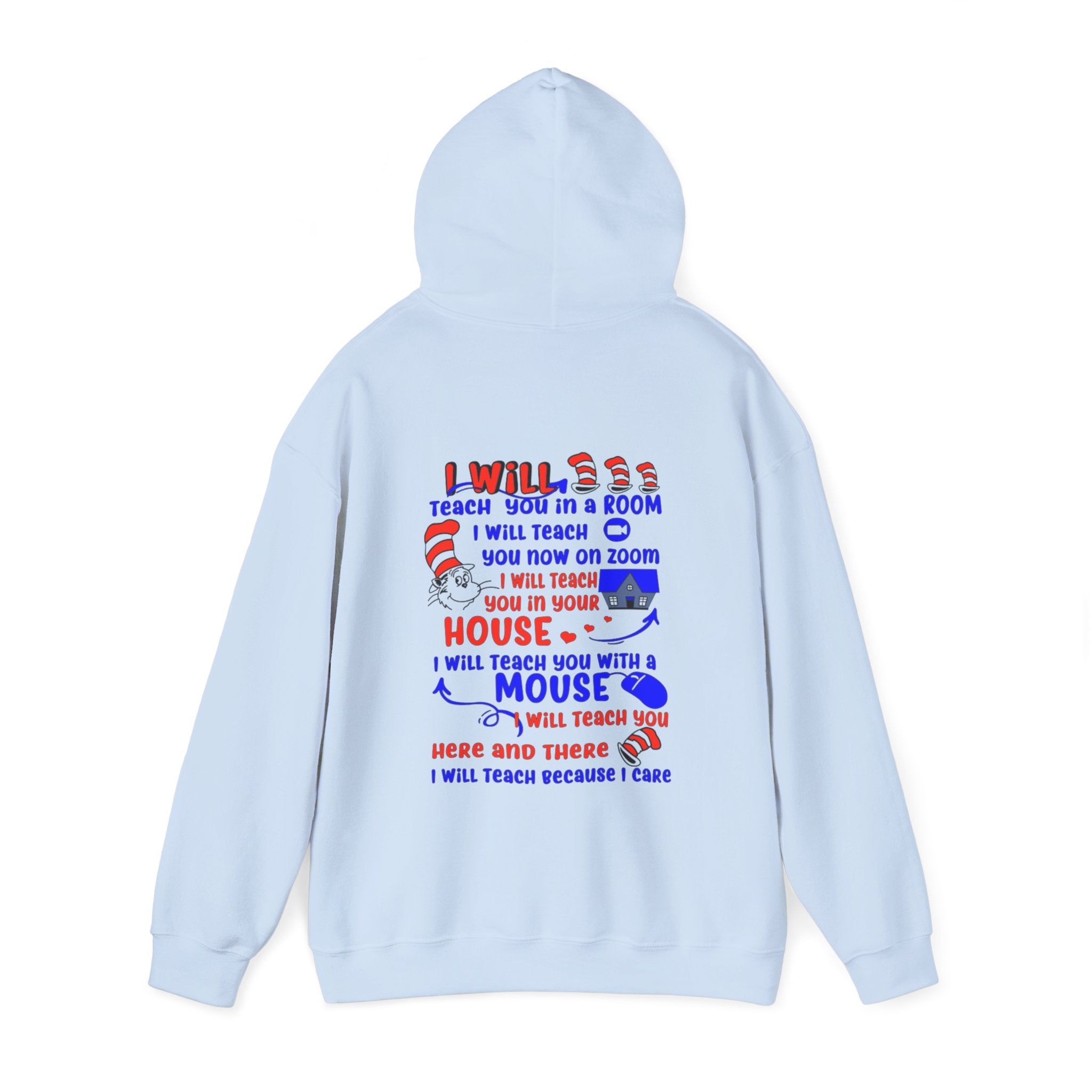 Cat in the Hat Inspirational Hoodie with Motivational Quote