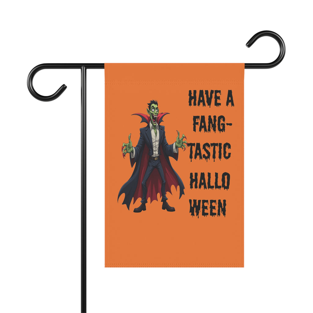 Halloween Garden Banner, Spooky House Decoration, Outdoor Flag, Haunted Yard Decor, Fang-tastic Halloween Sign