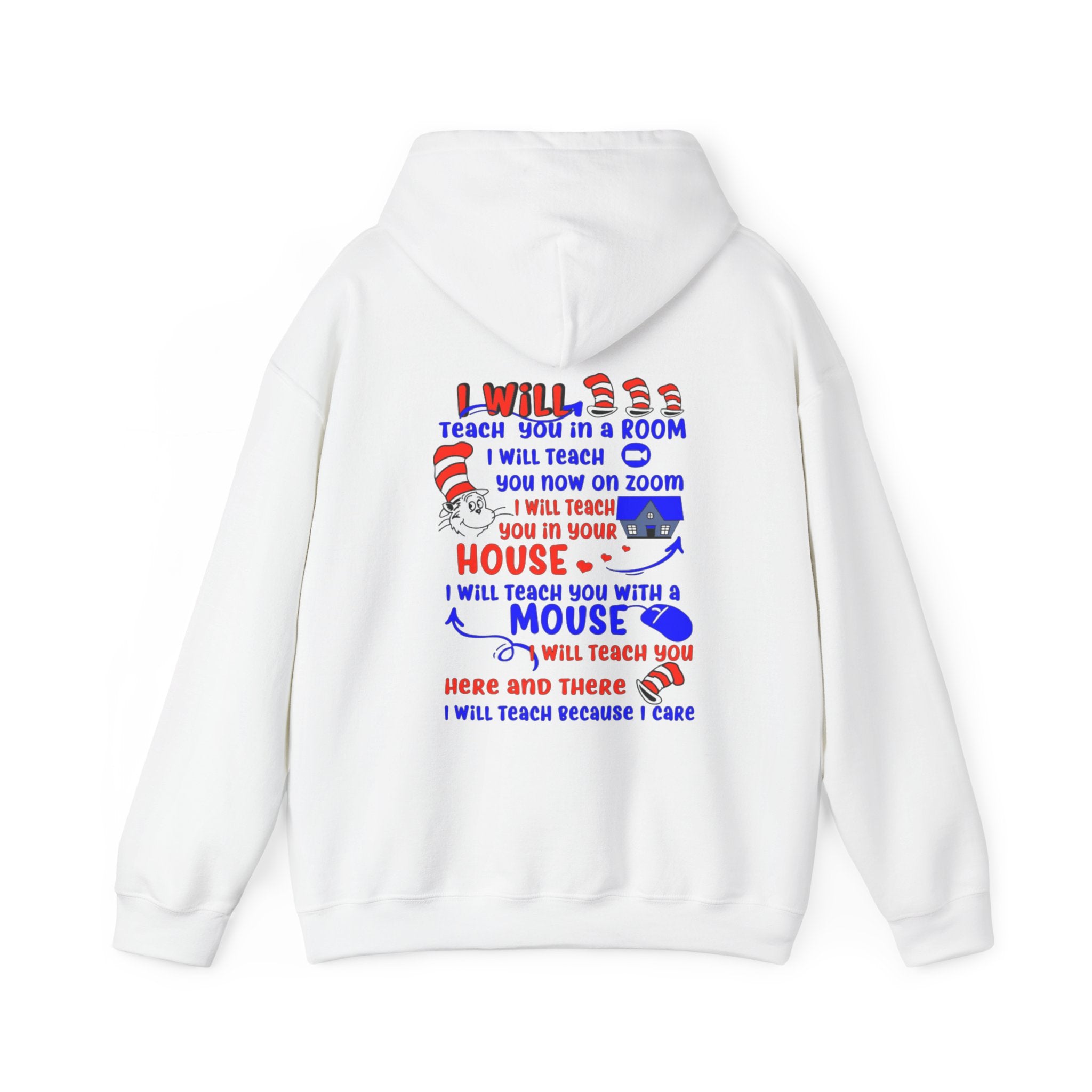Cat in the Hat Inspirational Hoodie with Motivational Quote