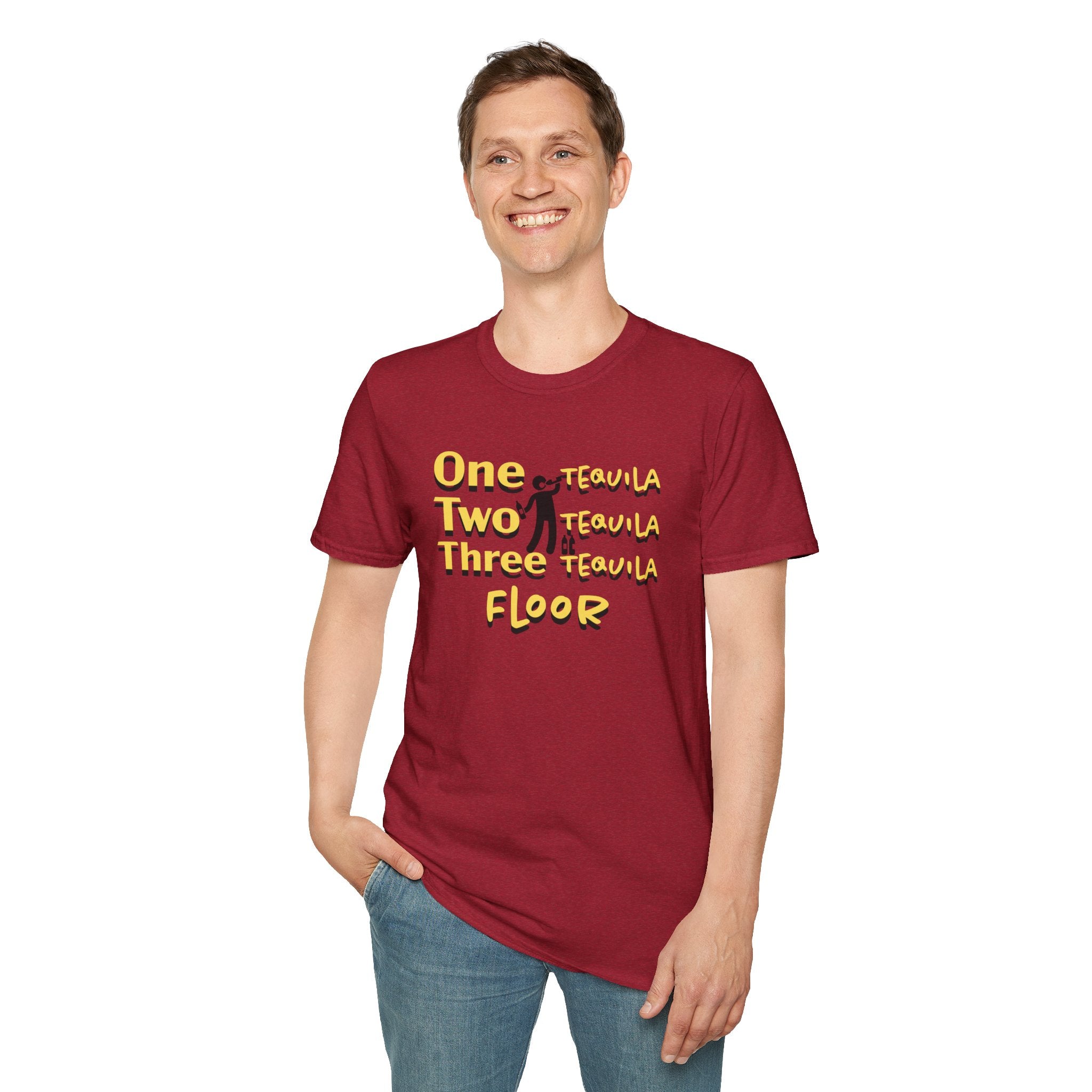 One Two Three Floor T-Shirt - Funny Dance/Workout Graphic Tee