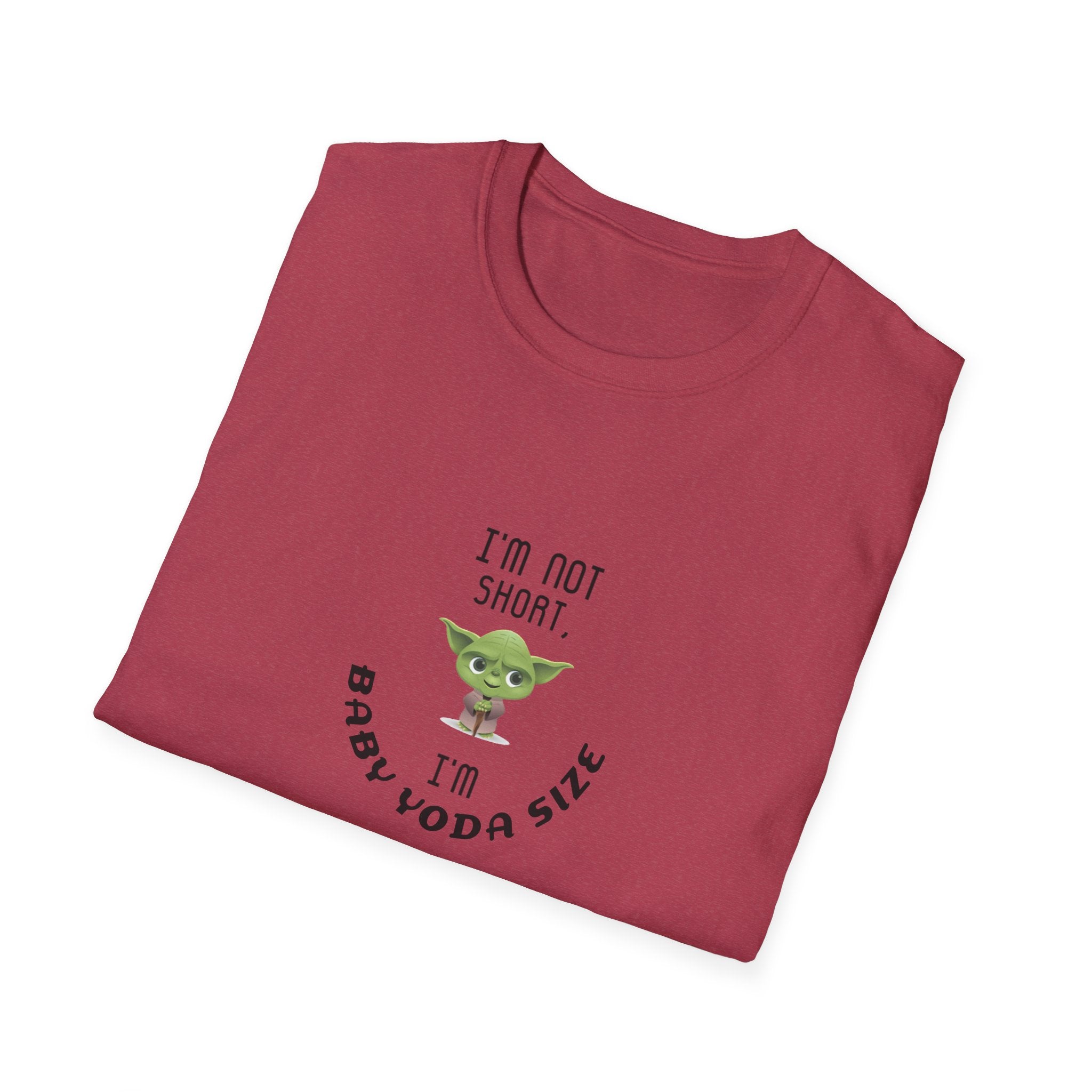 Baby Yoda T-Shirt — "I’m Not Short, I’m Baby Yoda Size" Cute Star Wars Dad Joke Tee