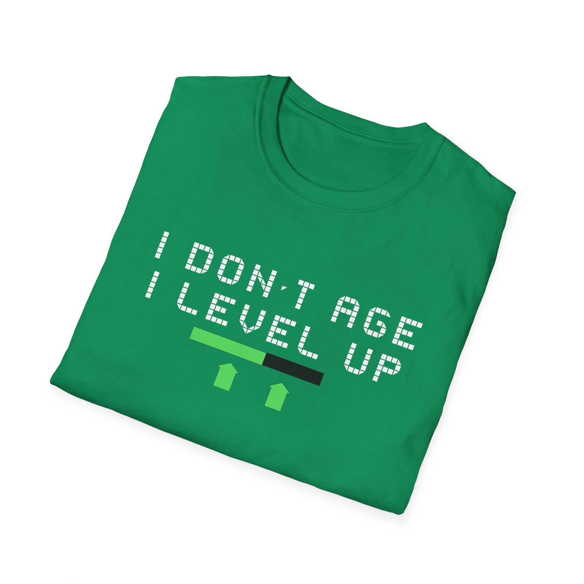 I Don't Age, I Level Up Unisex T-Shirt, Gaming Shirt, Birthday Gift, Casual Tee, Retro Style, Funny Graphic Tee