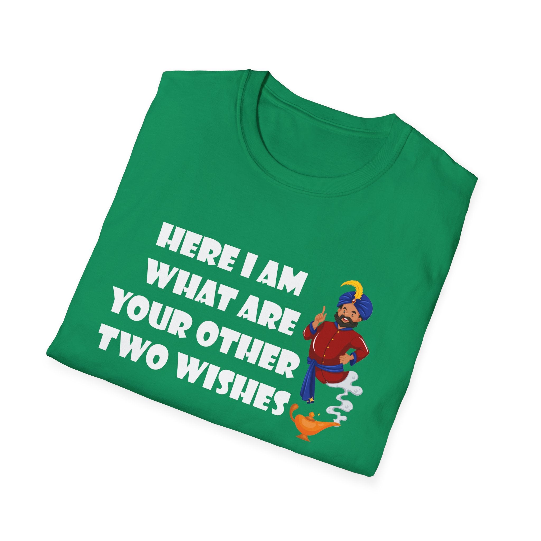 Funny Genie T-Shirt, Unisex Softstyle Tee, Casual Humor Shirt, Gift for Friends, Genie Lovers, Birthday Gift, Everyday Wear