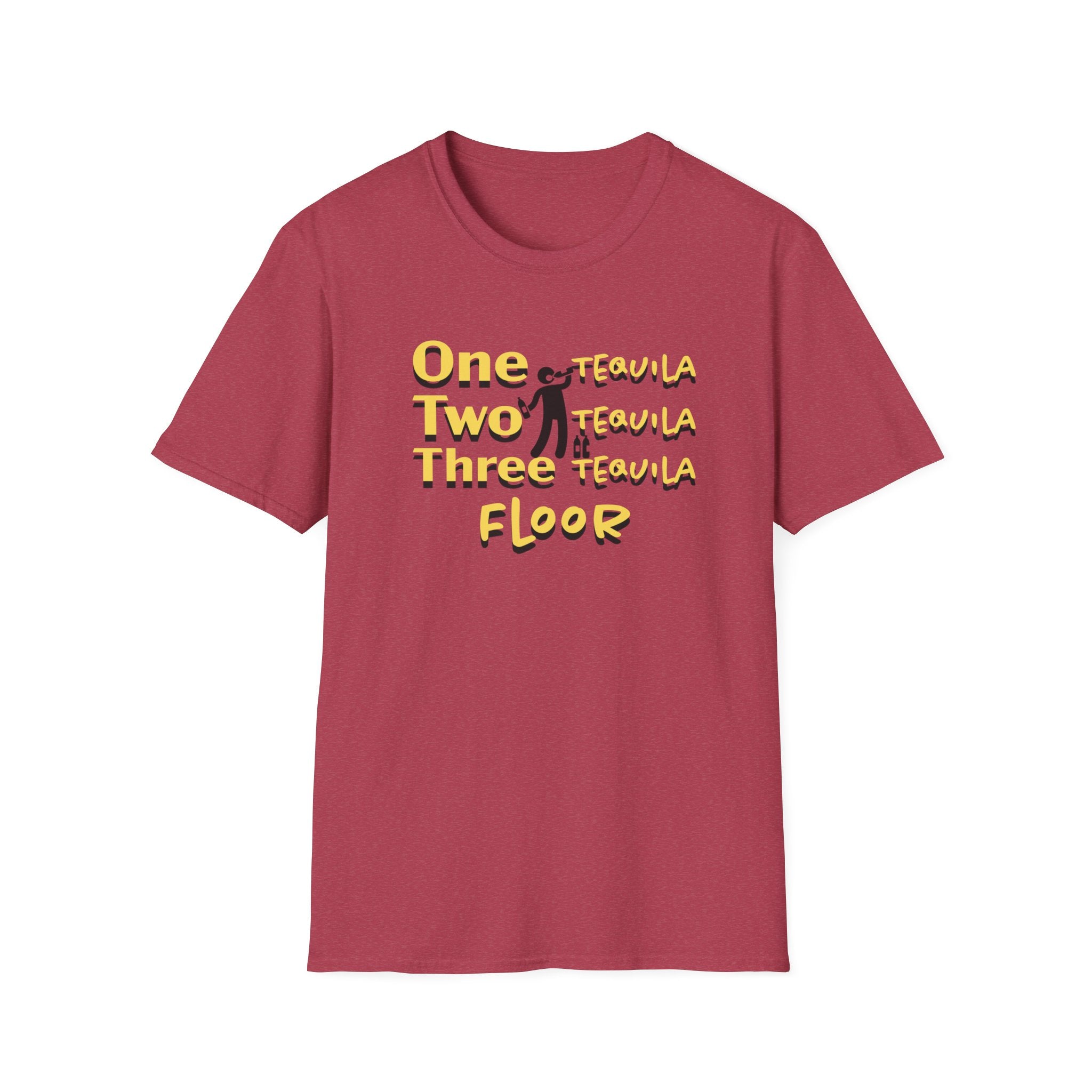 One Two Three Floor T-Shirt - Funny Dance/Workout Graphic Tee