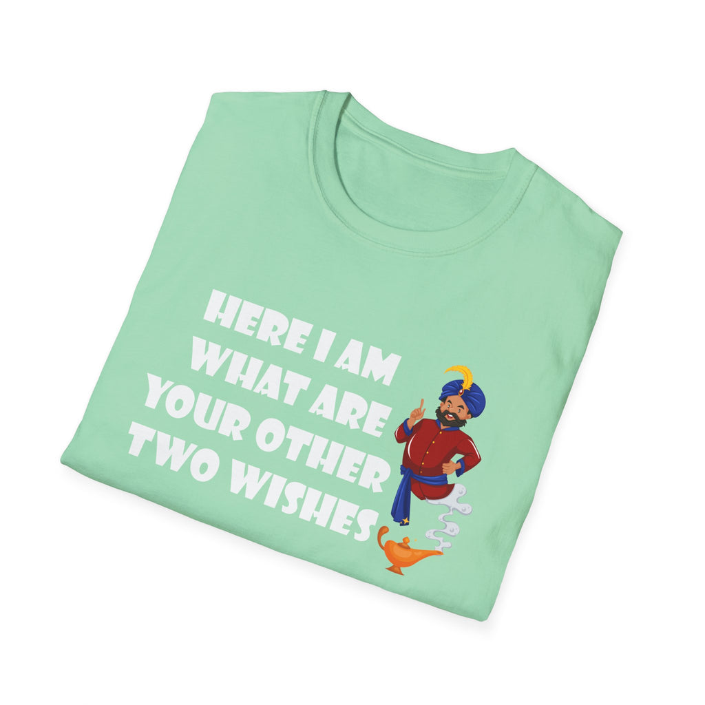 Funny Genie T-Shirt, Unisex Softstyle Tee, Casual Humor Shirt, Gift for Friends, Genie Lovers, Birthday Gift, Everyday Wear