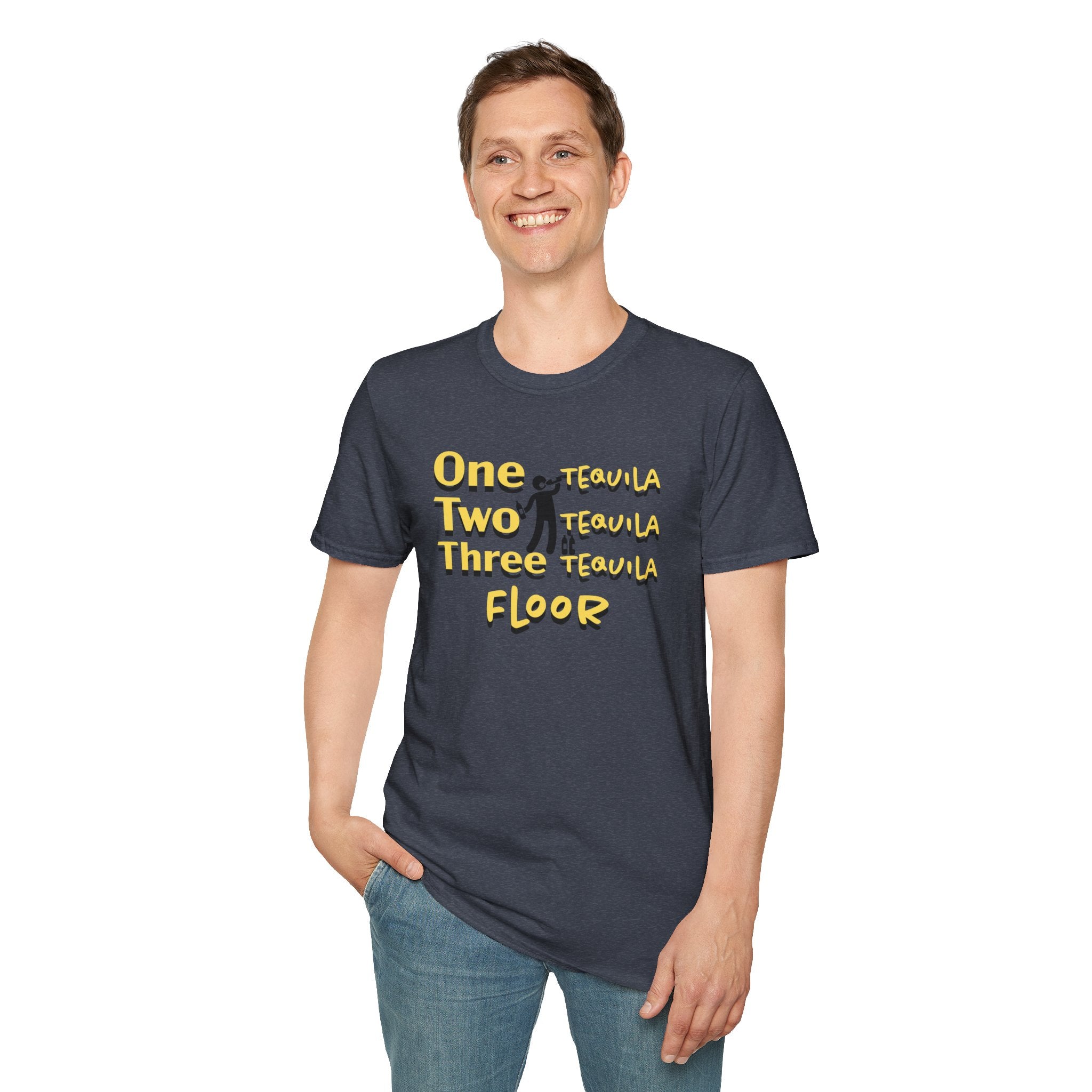 One Two Three Floor T-Shirt - Funny Dance/Workout Graphic Tee