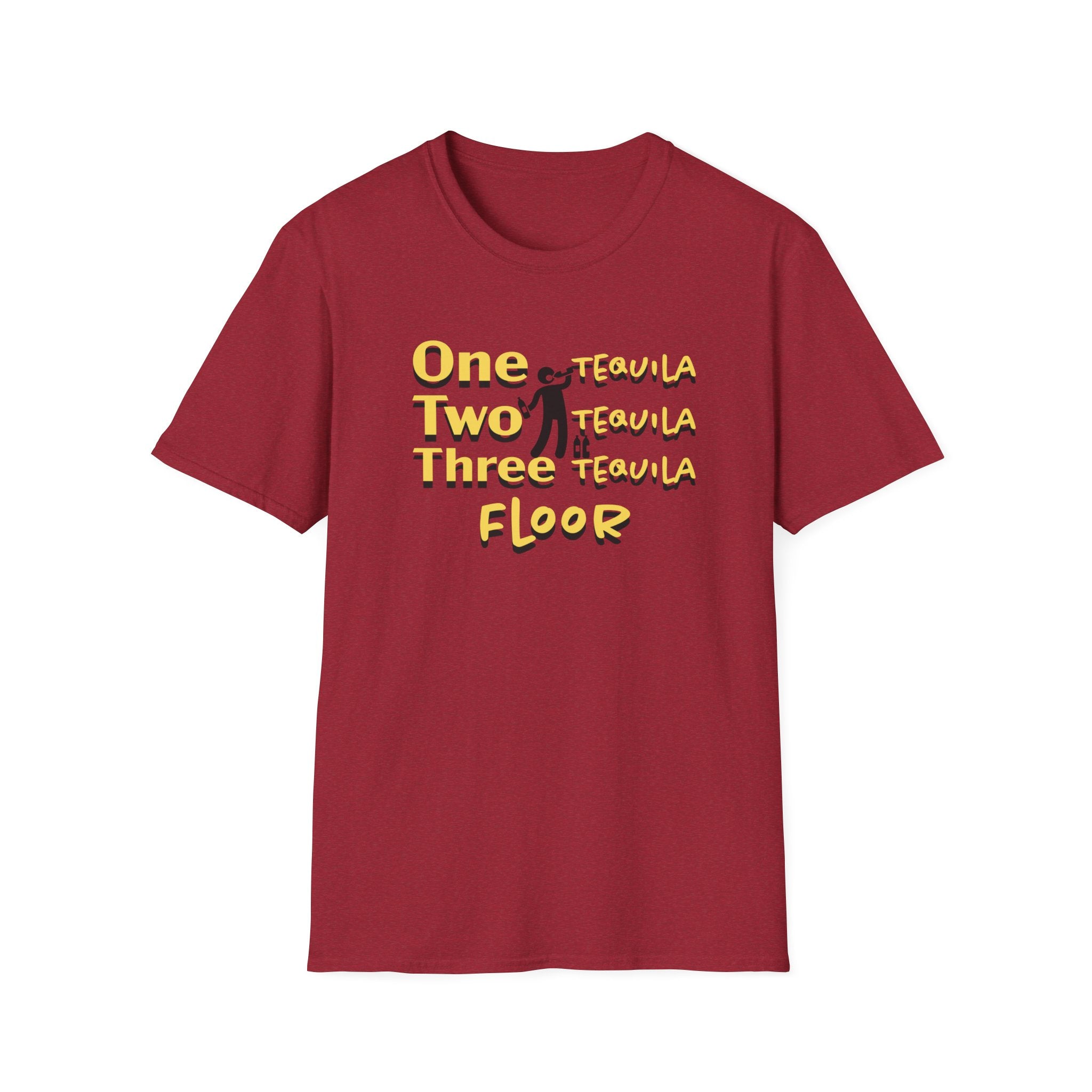 One Two Three Floor T-Shirt - Funny Dance/Workout Graphic Tee