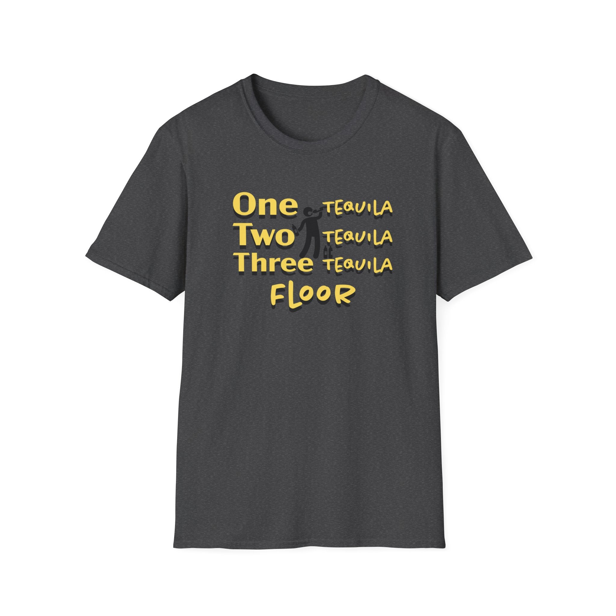 One Two Three Floor T-Shirt - Funny Dance/Workout Graphic Tee