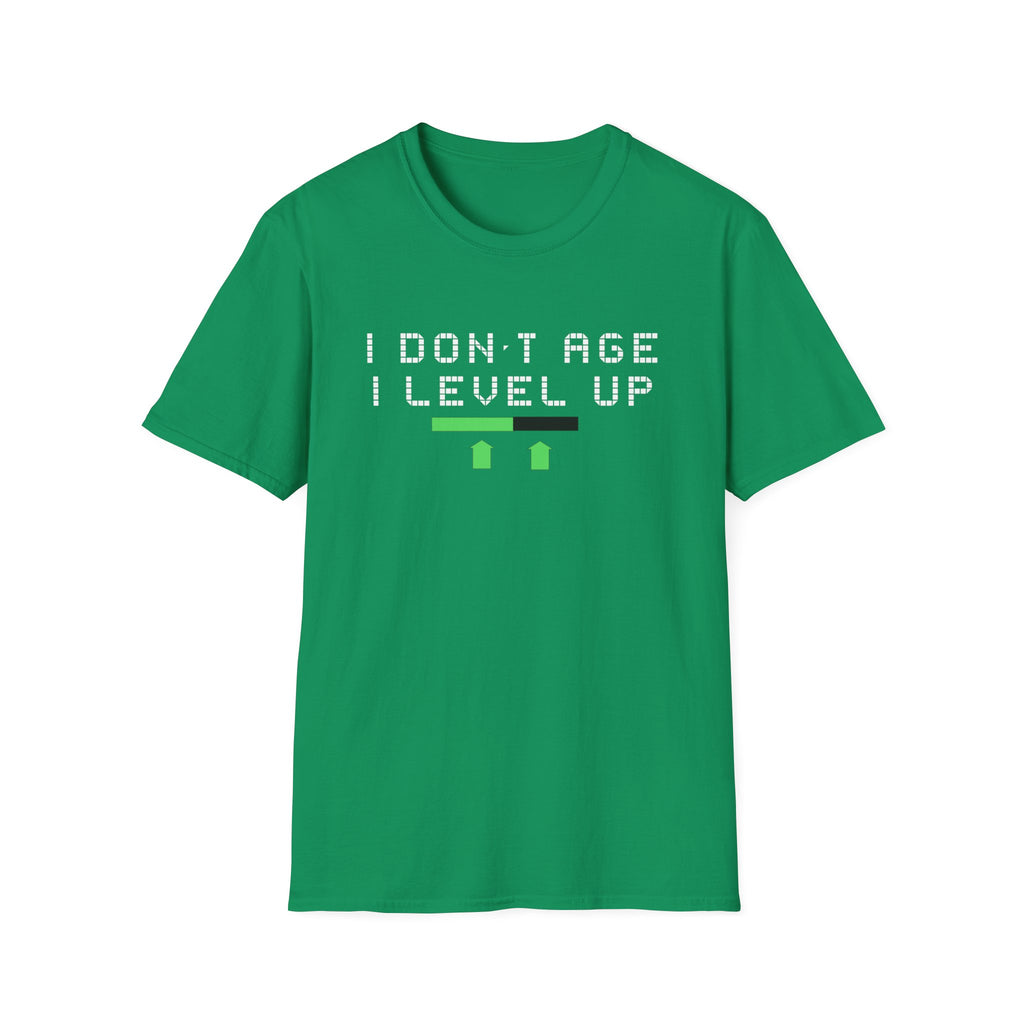 I Don't Age, I Level Up Unisex T-Shirt, Gaming Shirt, Birthday Gift, Casual Tee, Retro Style, Funny Graphic Tee