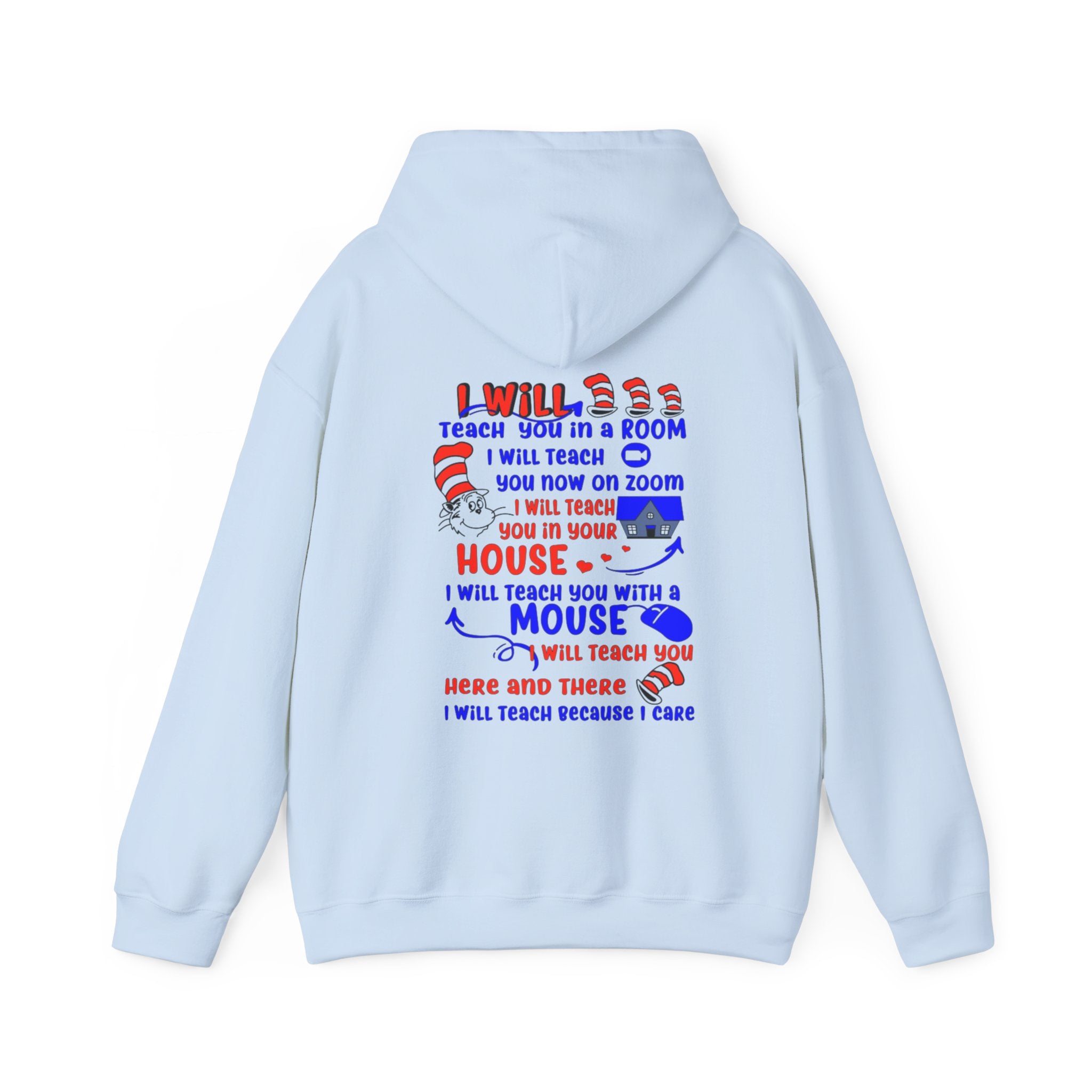Cat in the Hat Inspirational Hoodie with Motivational Quote