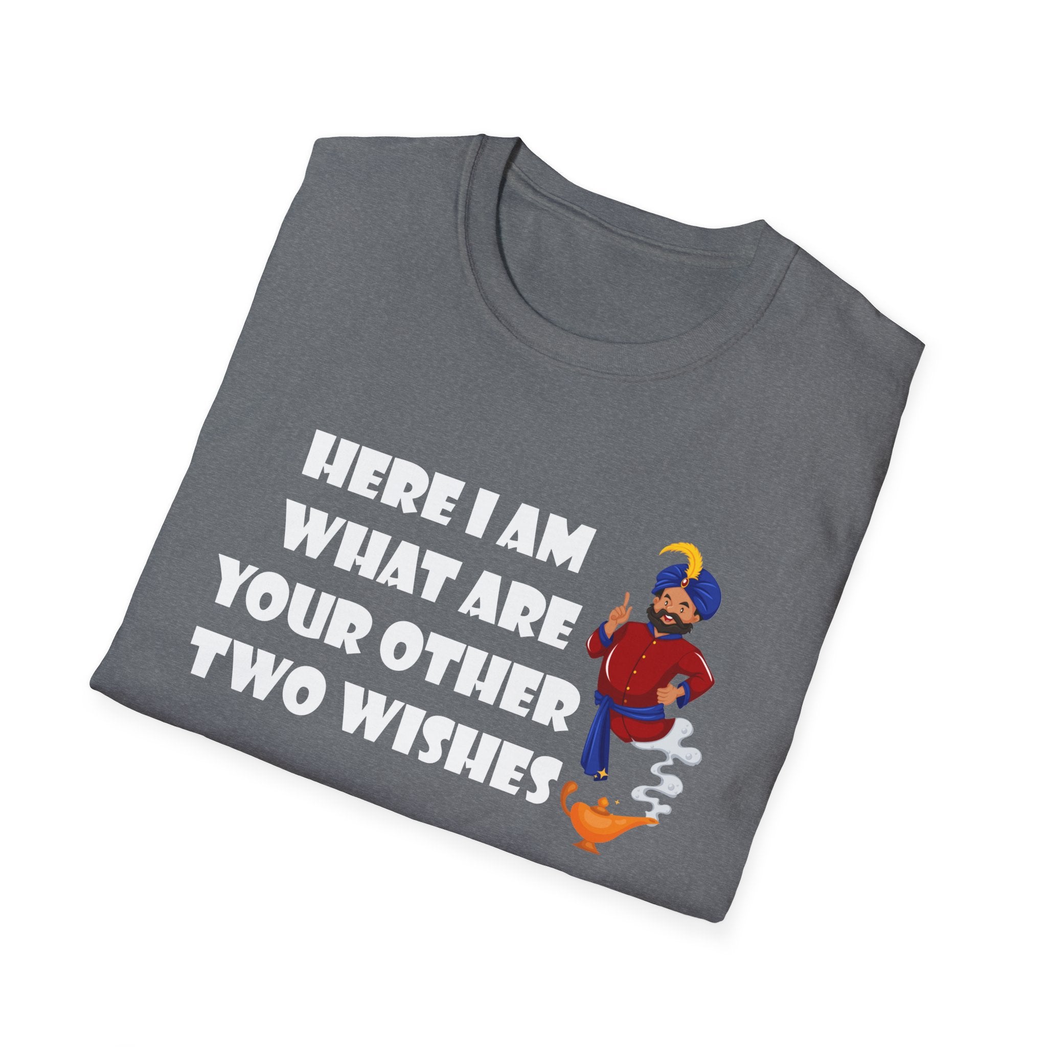 Funny Genie T-Shirt, Unisex Softstyle Tee, Casual Humor Shirt, Gift for Friends, Genie Lovers, Birthday Gift, Everyday Wear