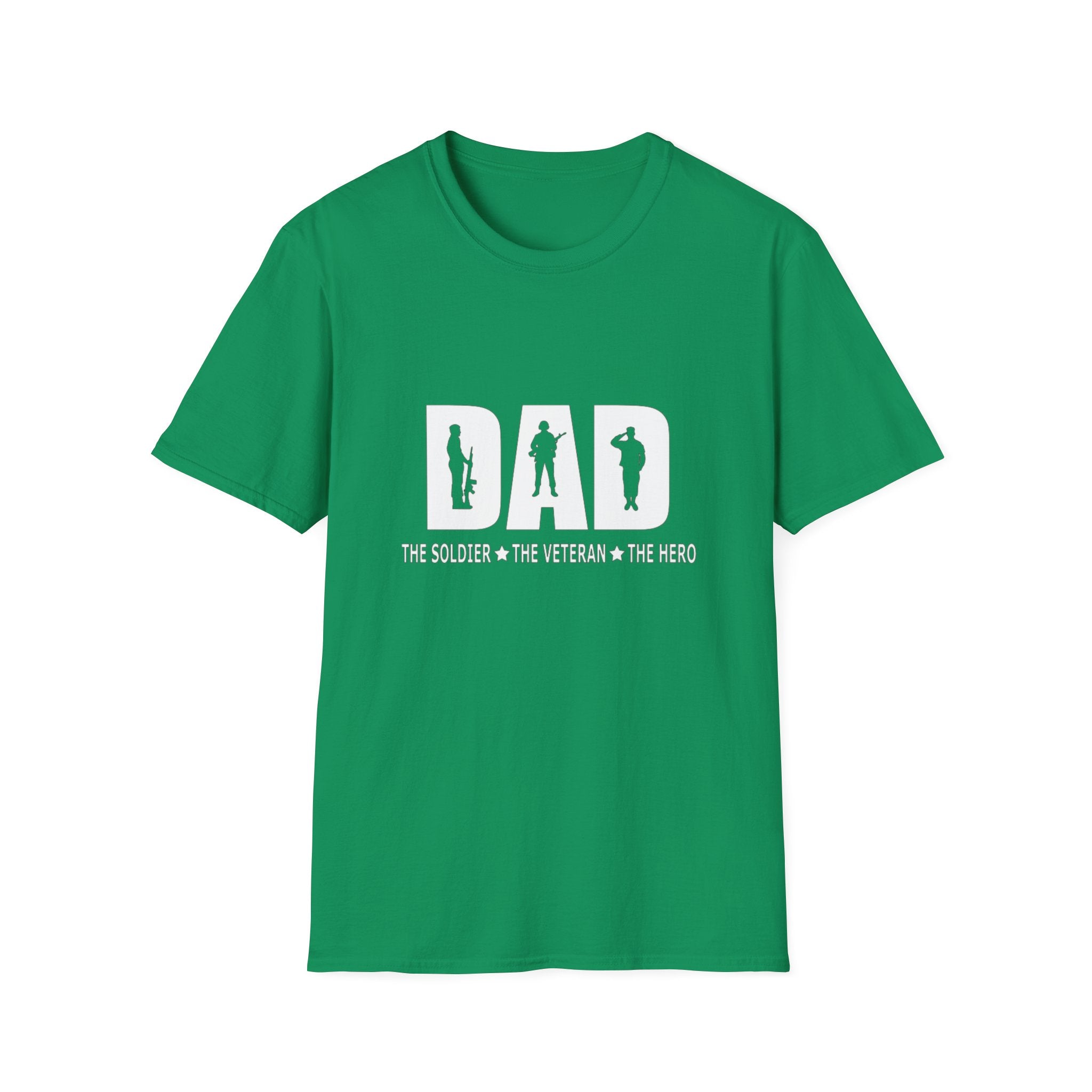 Dad Hero Unisex T-Shirt, Softstyle Apparel for Father's Day, Veteran Recognition, Family Events, Casual Wear