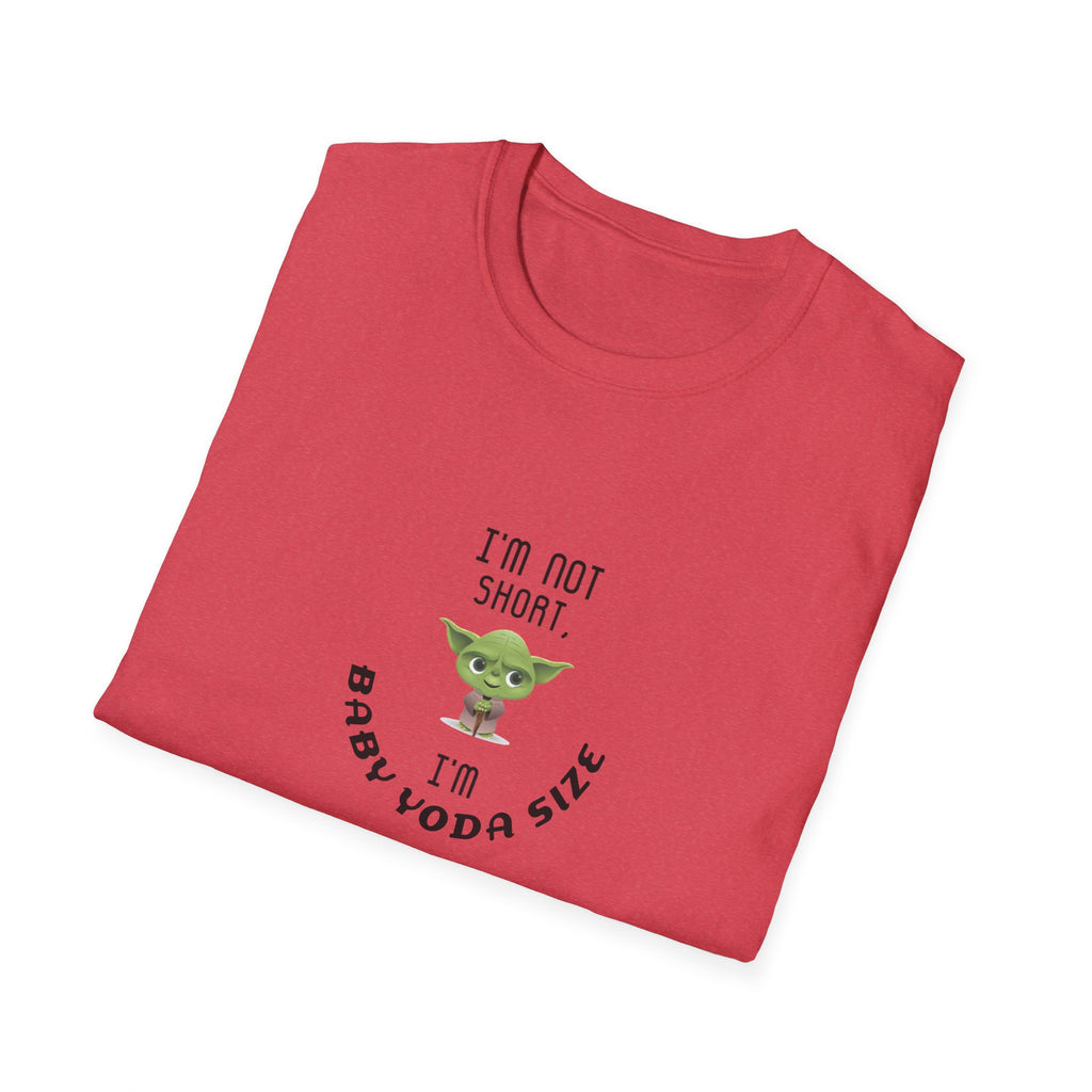 Baby Yoda T-Shirt — "I’m Not Short, I’m Baby Yoda Size" Cute Star Wars Dad Joke Tee