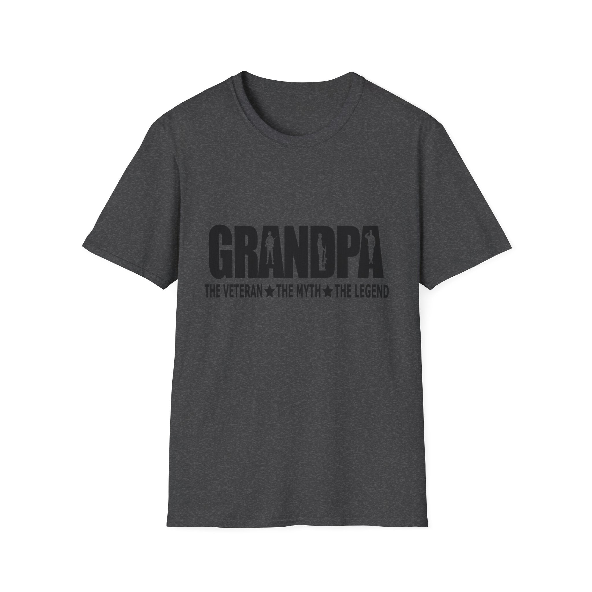 Grandpa The Veteran Myth Legend T-Shirt | Gift for Father's Day, Birthday, Casual Wear, Grandparent's Day, Softstyle Tee