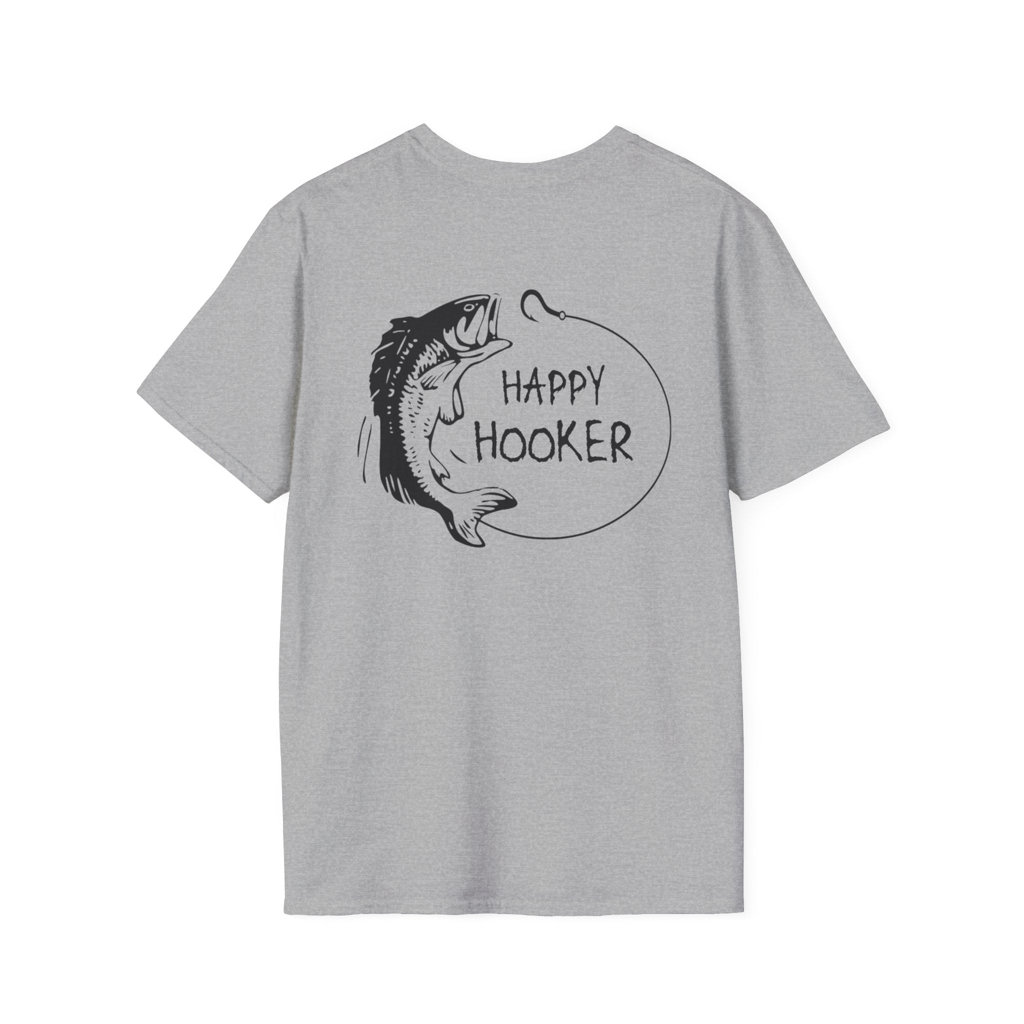 Happy Hooker Unisex Softstyle T-Shirt - Fun Fishing Apparel