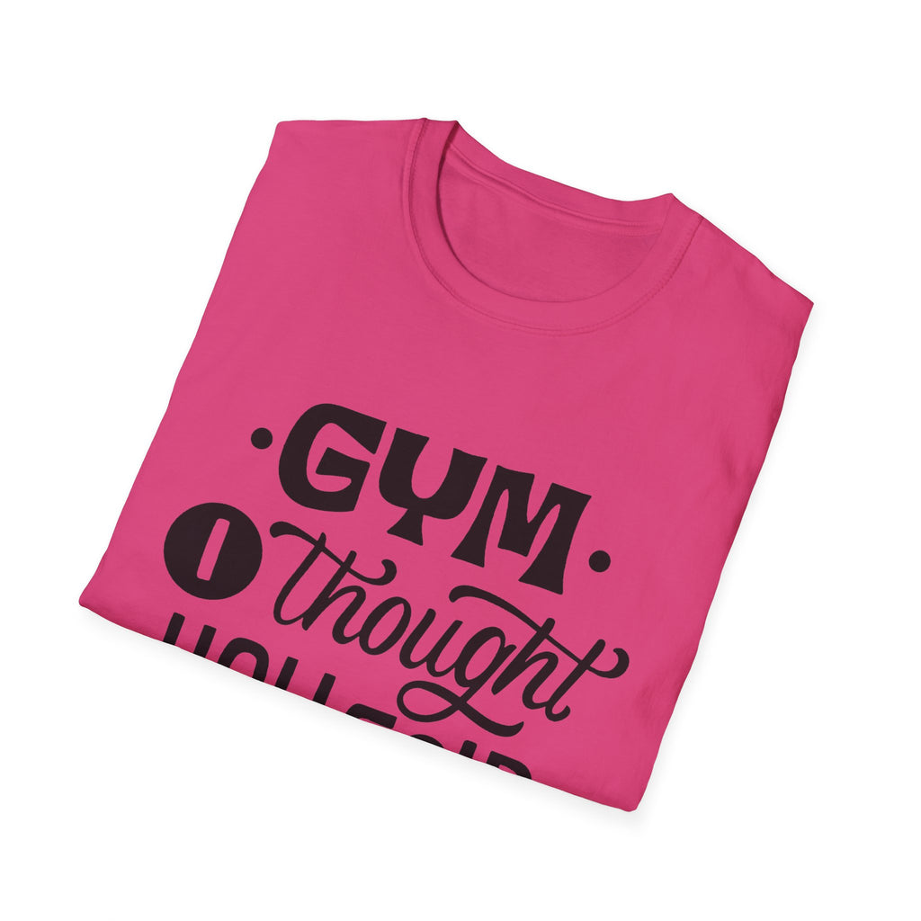 Funny Gym T-Shirt: 'I Thought You Said Gin', Unisex Softstyle Tee Perfect for Workout Lovers, Gift for Friends, Fitness Humor, Casual Wear