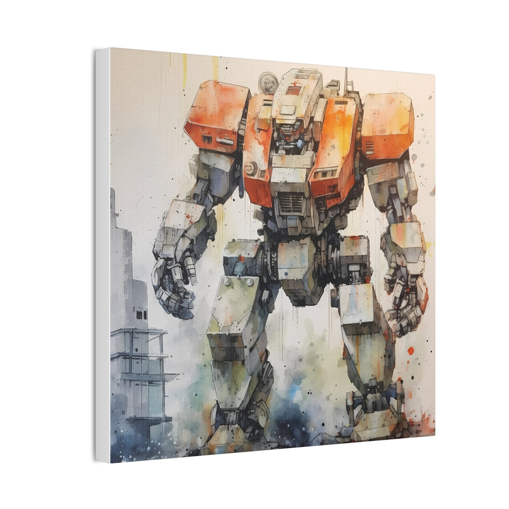 Mecha Wall Art Canvas, Robot Art Print, Geek Decor, Sci-Fi Wall Art, Gift for Gamers, Unique Home Decor