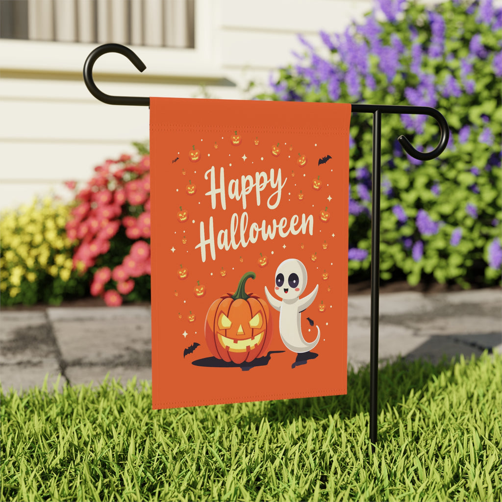 Halloween Garden Banner, Fall Decor, Halloween Decorations, Outdoor Halloween Signage, Trick or Treat Yard Decor, Pumpkin Ghost Banner