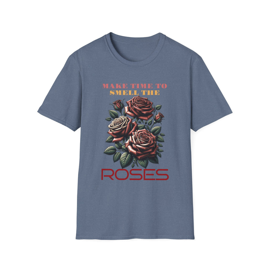 Vintage Floral T-Shirt, Make Time to Smell the Roses Tee, Gift for Plant Lovers, Unisex Gift, Nature Lover Shirt, Eco-Friendly Apparel