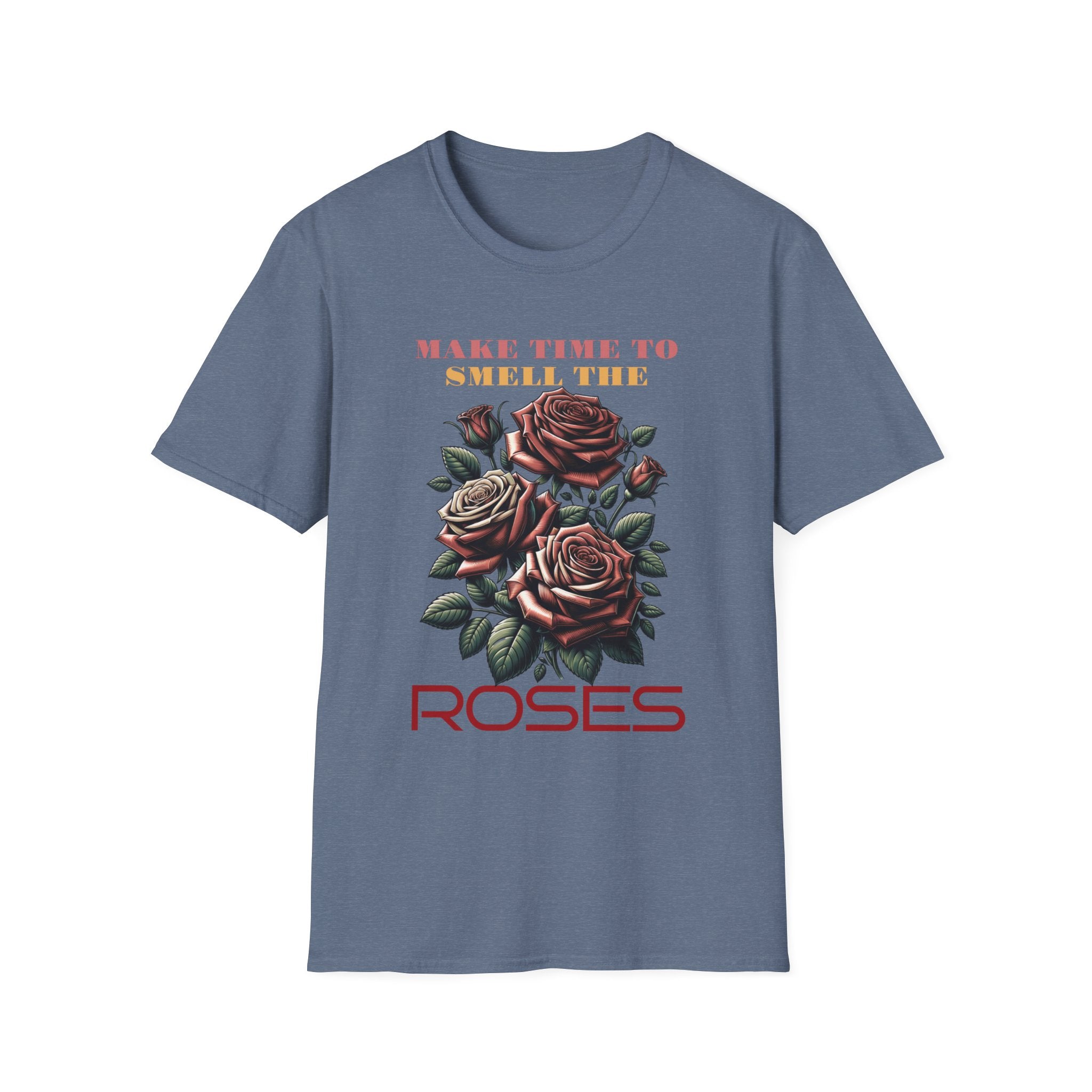 Vintage Floral T-Shirt, Make Time to Smell the Roses Tee, Gift for Plant Lovers, Unisex Gift, Nature Lover Shirt, Eco-Friendly Apparel