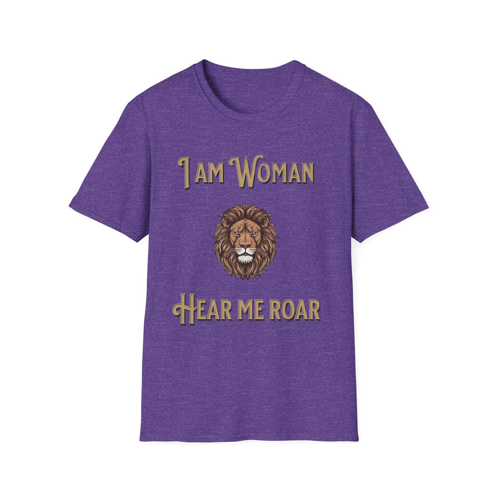 Empowering Women's T-Shirt: I Am Woman, Hear Me Roar | Feminist Apparel, Gift for Her, Motivational Tee, Casual Wear, Women's Rights