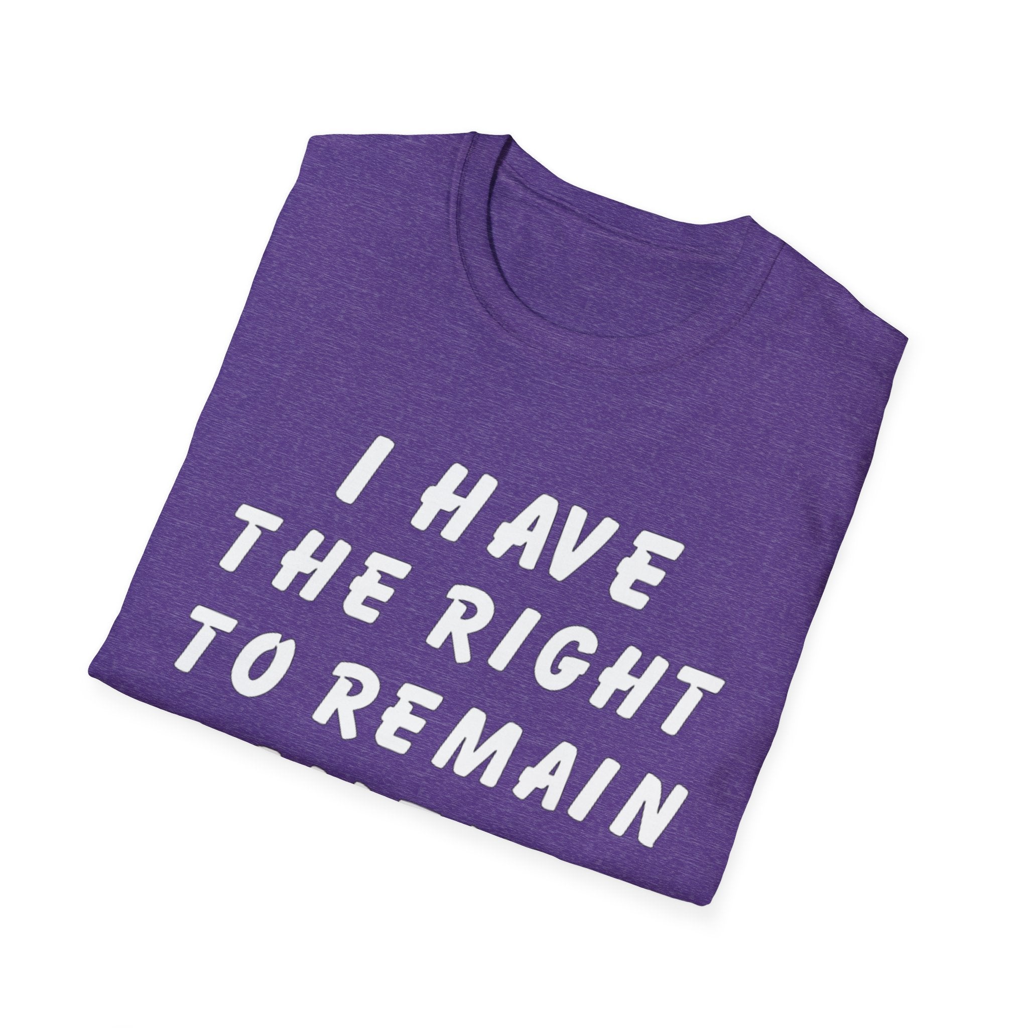 I Have The Right to Remain Silent T-Shirt, Humorous Tee, Statement Shirt, Gift for Friends, Unisex Casual Wear, Quirky Graphic Tee