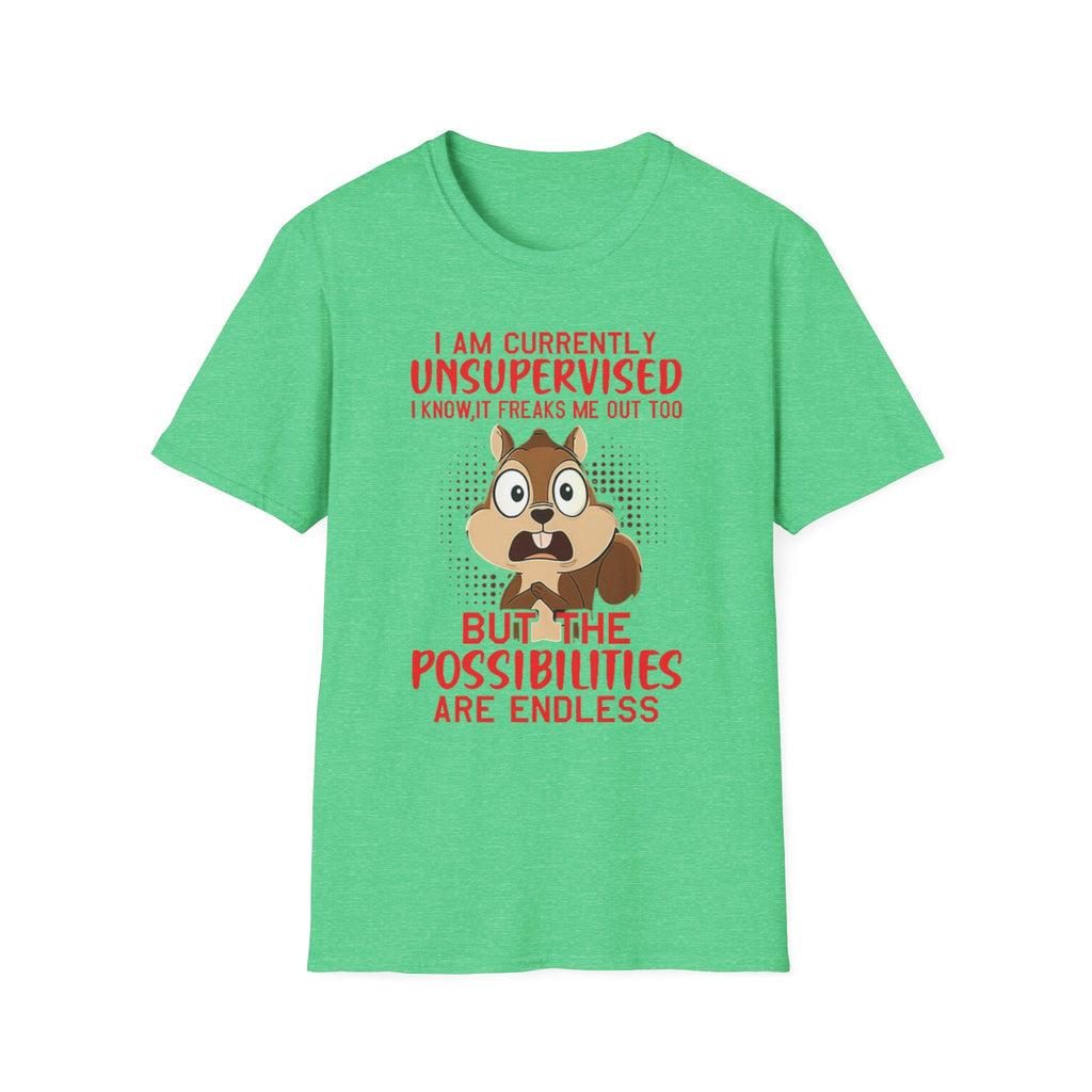 Unsupervised Possibilities T-Shirt, Funny Graphic Tee, Gift for Kids, Casual Wear, Birthday Gift, Unisex T-Shirt