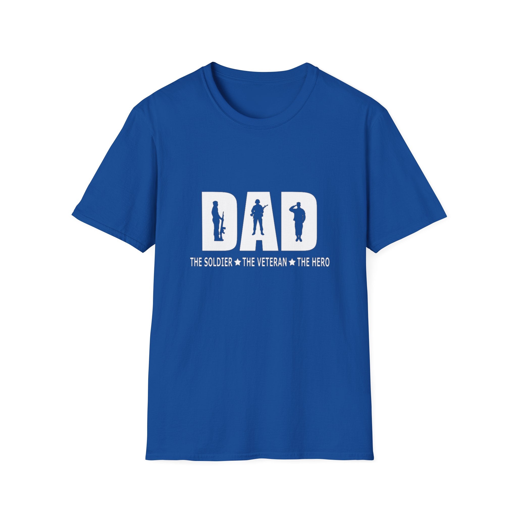 Dad Hero Unisex T-Shirt, Softstyle Apparel for Father's Day, Veteran Recognition, Family Events, Casual Wear
