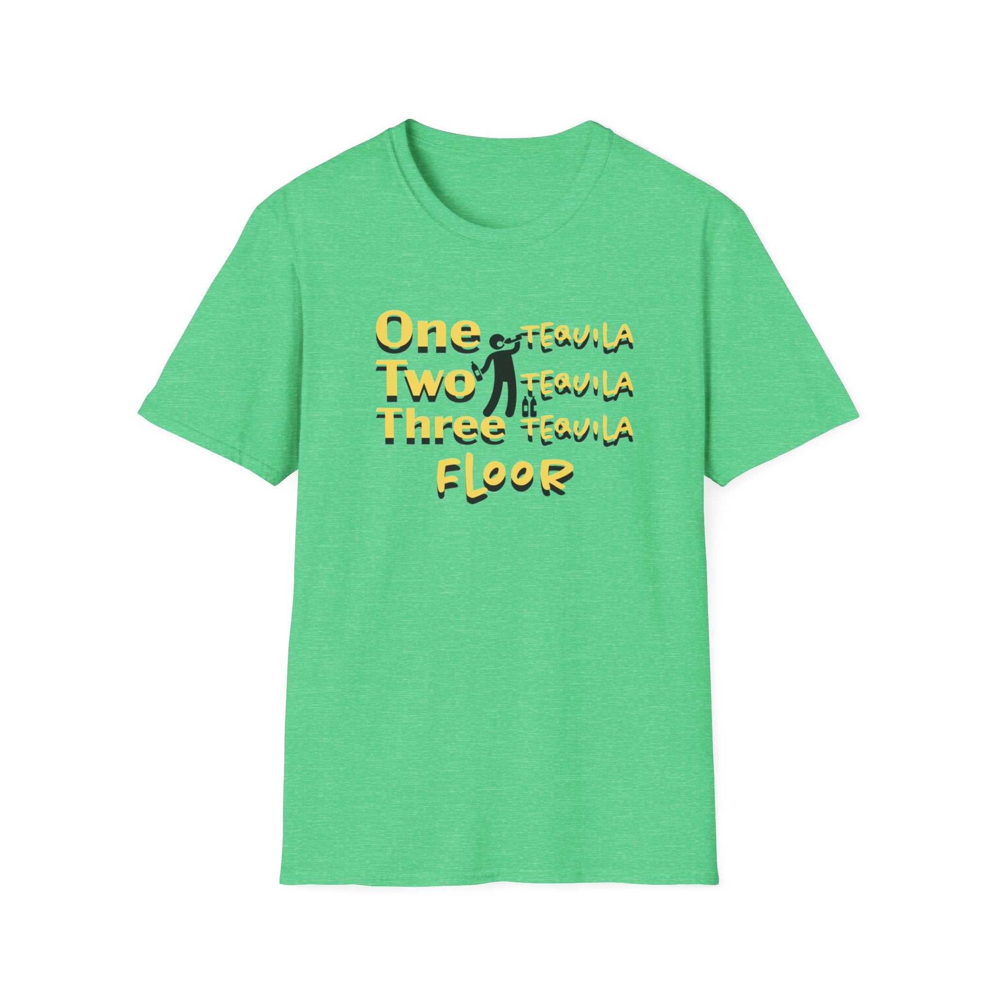 One Two Three Floor T-Shirt - Funny Dance/Workout Graphic Tee