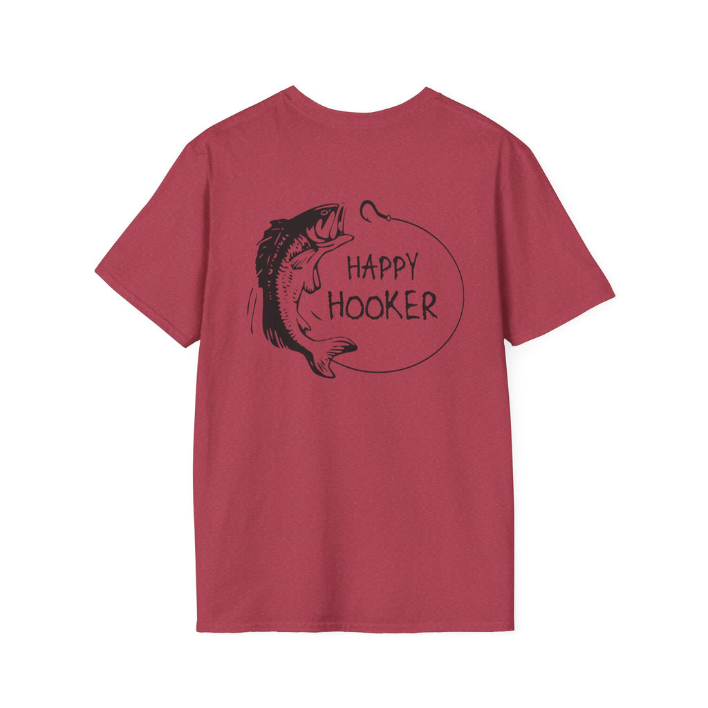Happy Hooker Unisex Softstyle T-Shirt - Fun Fishing Apparel