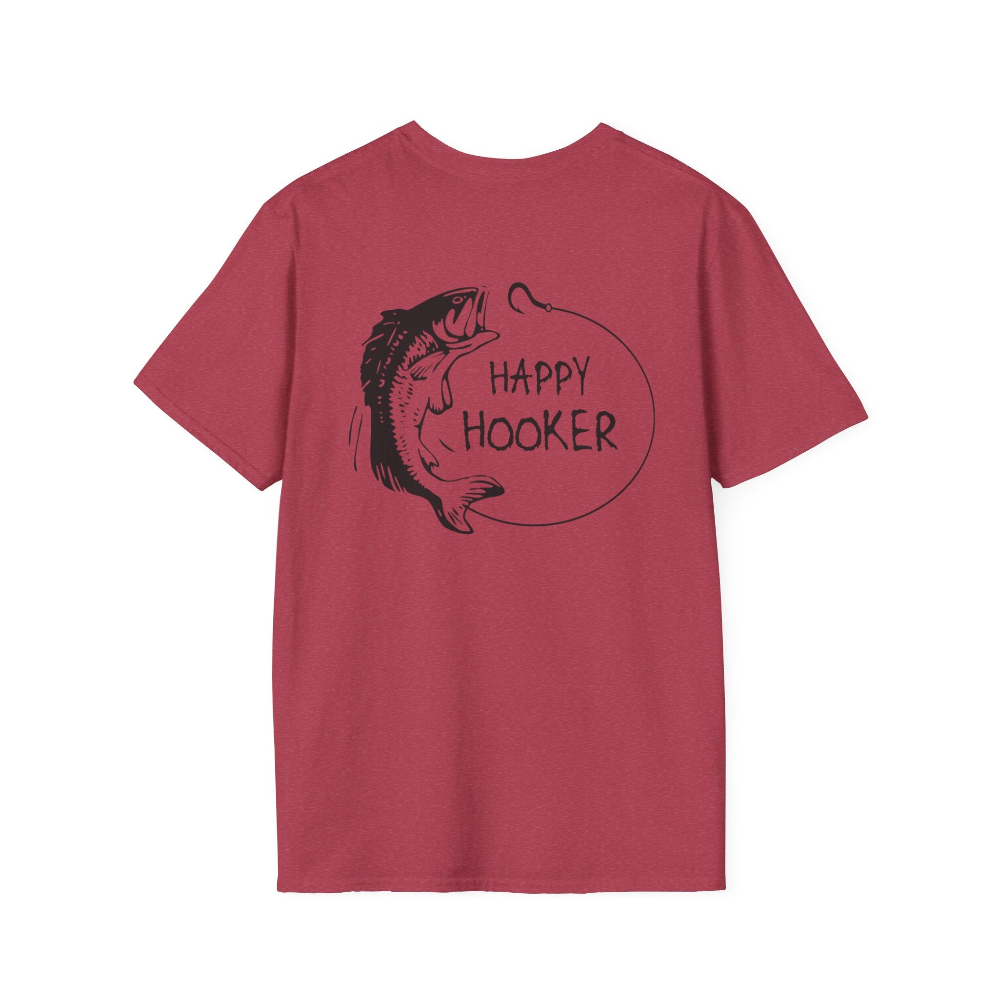 Happy Hooker Unisex Softstyle T-Shirt - Fun Fishing Apparel