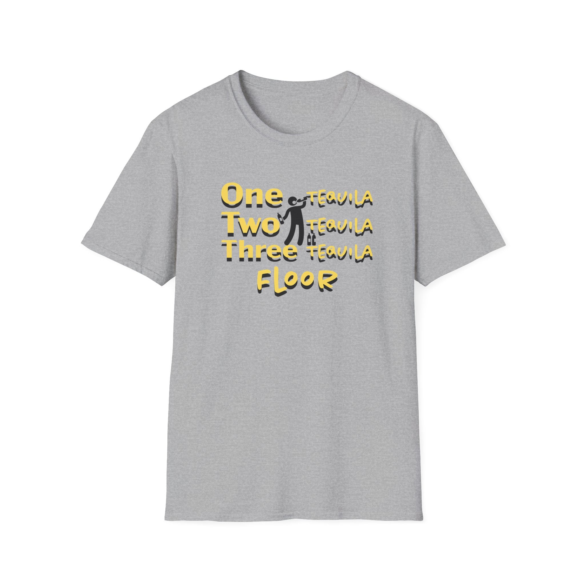 One Two Three Floor T-Shirt - Funny Dance/Workout Graphic Tee