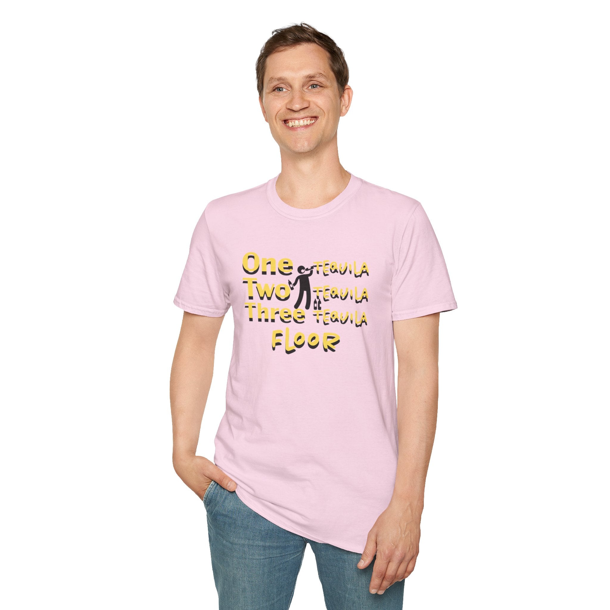 One Two Three Floor T-Shirt - Funny Dance/Workout Graphic Tee