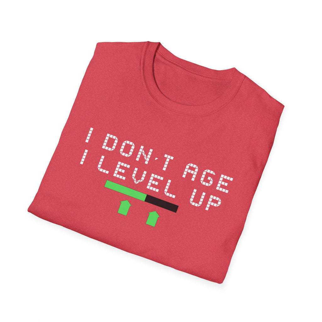 I Don't Age, I Level Up Unisex T-Shirt, Gaming Shirt, Birthday Gift, Casual Tee, Retro Style, Funny Graphic Tee