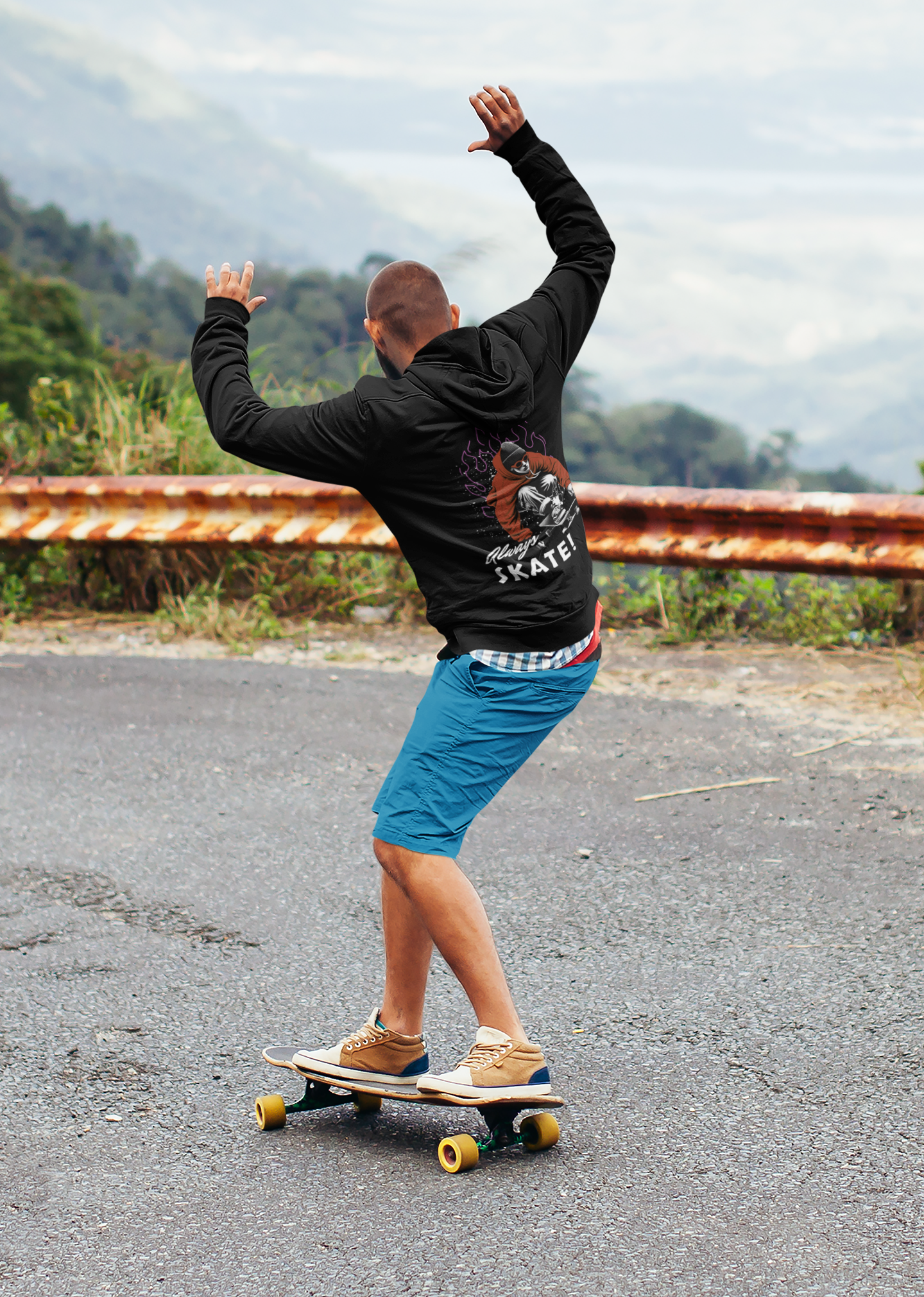 Skate Culture Unisex Heavy Blend Hoodie - Always Skate Design