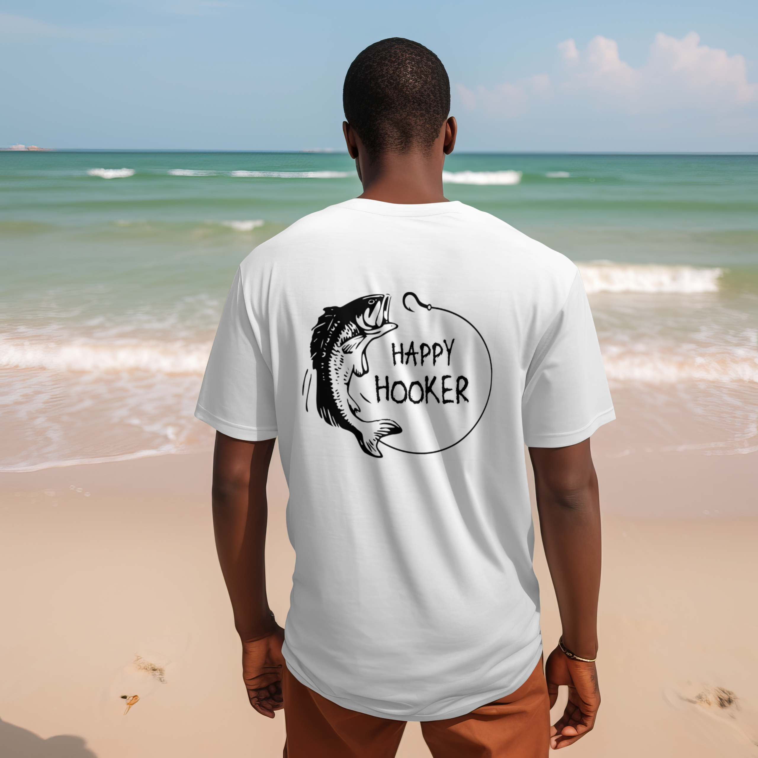 Happy Hooker Unisex Softstyle T-Shirt - Fun Fishing Apparel