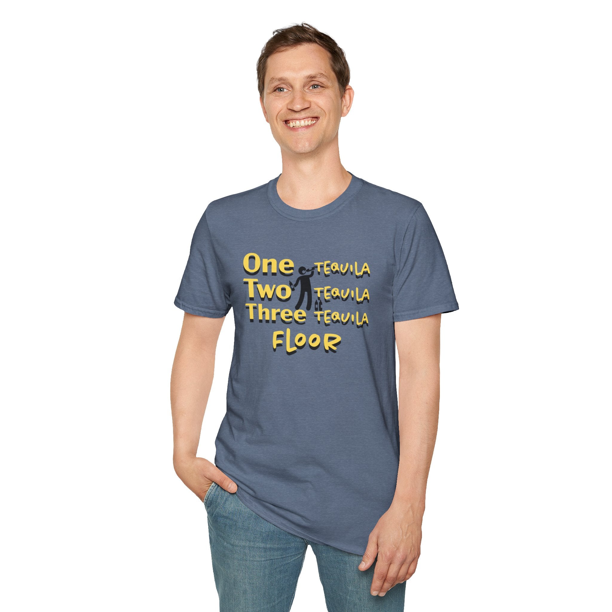 One Two Three Floor T-Shirt - Funny Dance/Workout Graphic Tee