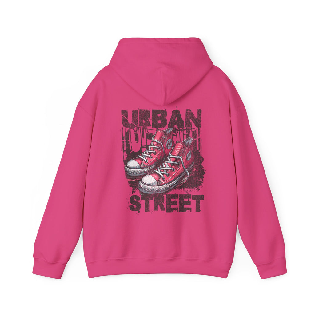 Urban Street Style Hoodie - Unisex Heavy Blend Sweatshirt with Graphic Design
