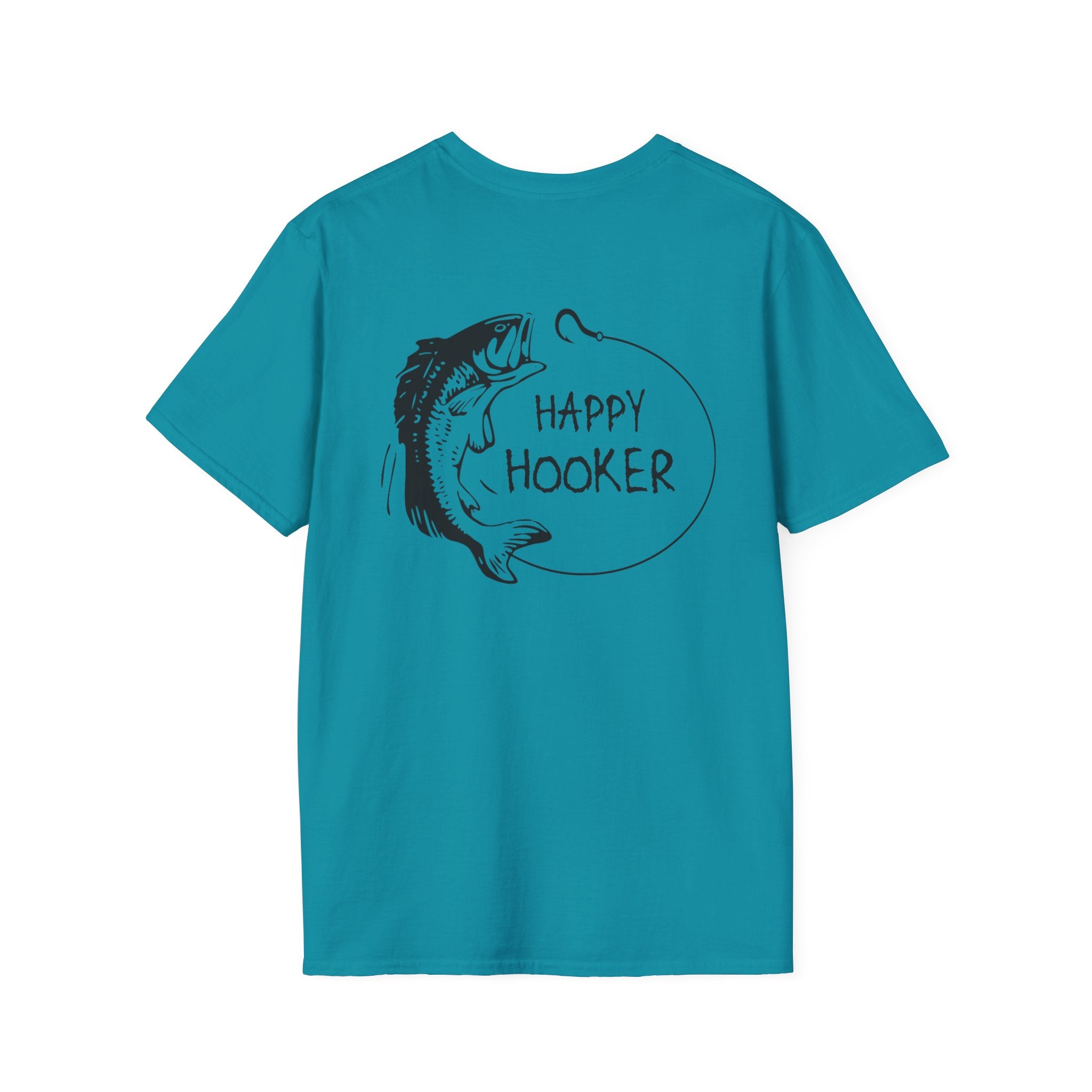Happy Hooker Unisex Softstyle T-Shirt - Fun Fishing Apparel