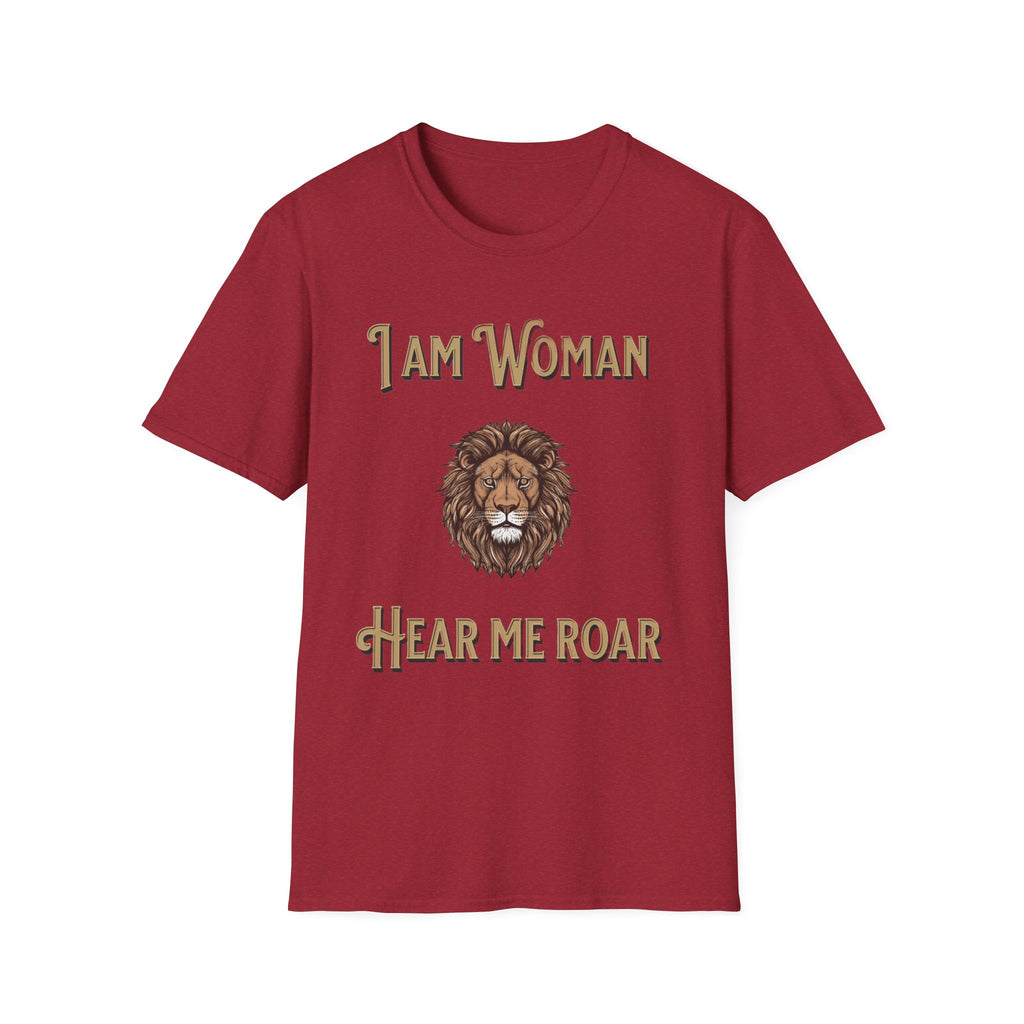 Empowering Women's T-Shirt: I Am Woman, Hear Me Roar | Feminist Apparel, Gift for Her, Motivational Tee, Casual Wear, Women's Rights