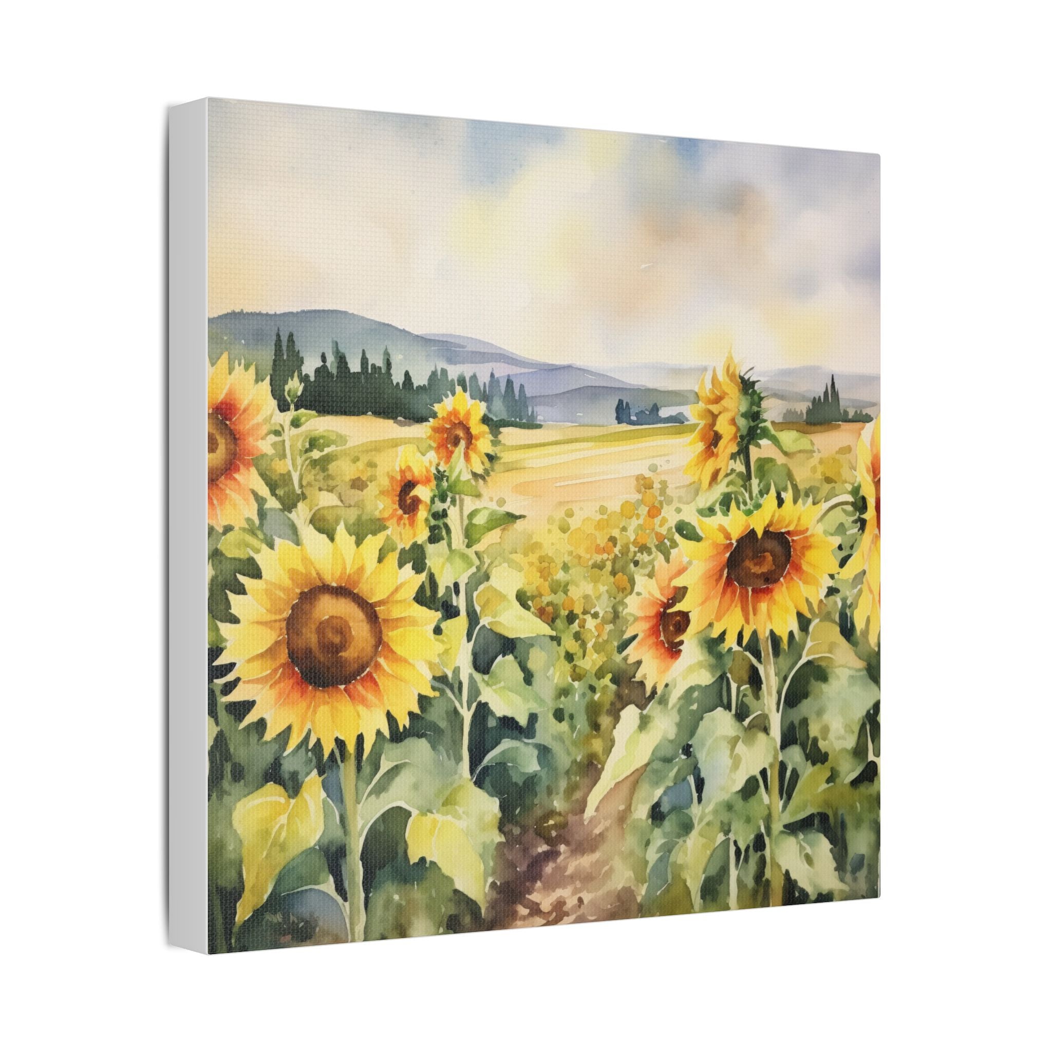 Golden Serenity Canvas Art Print, Wall Decor, Home Decoration, Gift for Nature Lovers, Floral Artwork, Boho Style