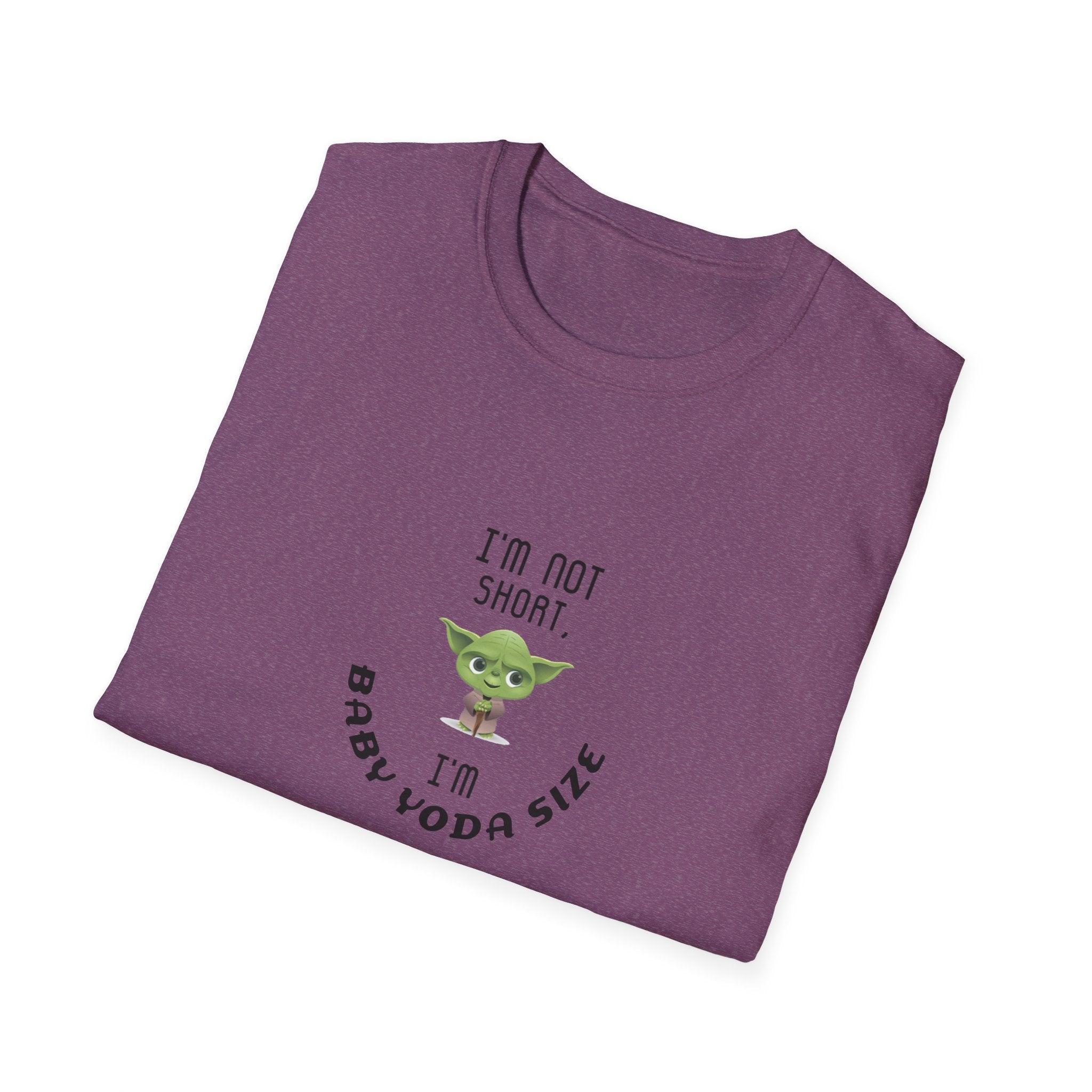 Baby Yoda T-Shirt — "I’m Not Short, I’m Baby Yoda Size" Cute Star Wars Dad Joke Tee