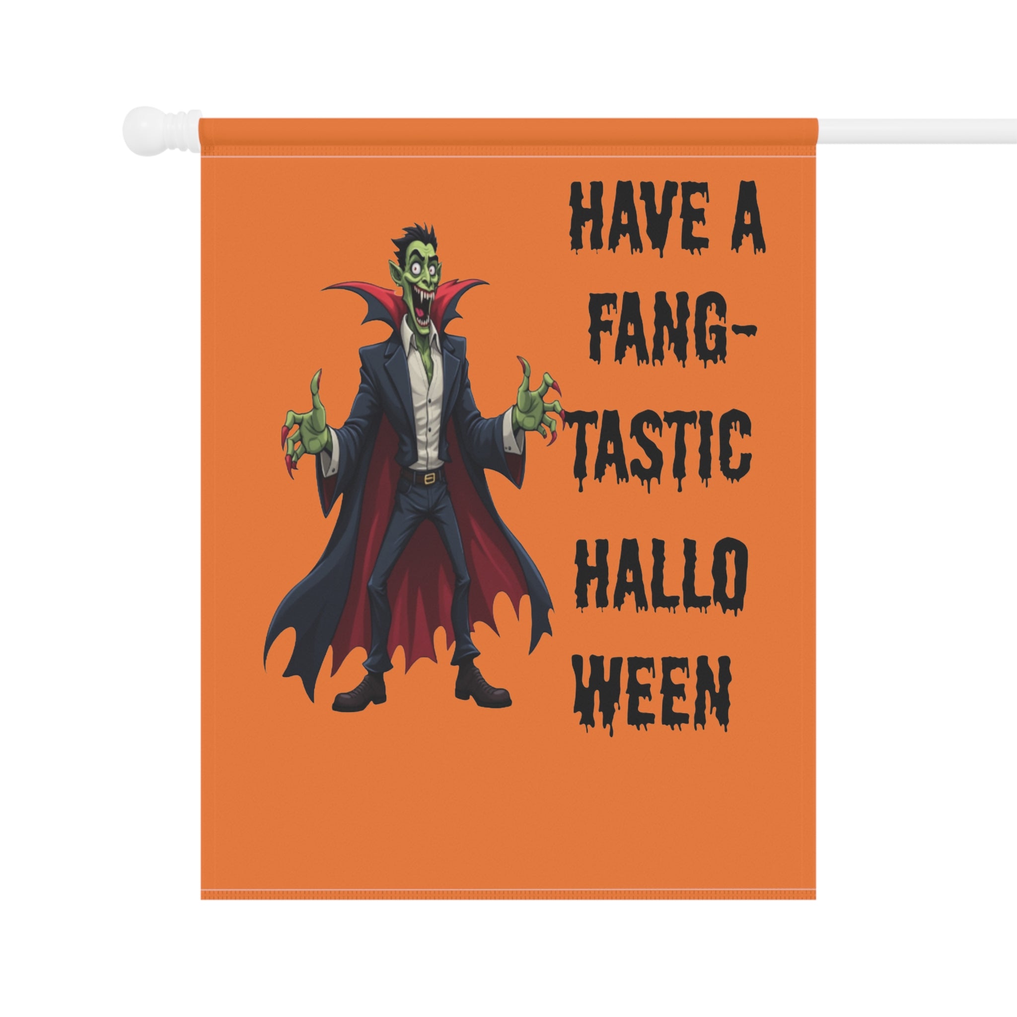 Halloween Garden Banner, Spooky House Decoration, Outdoor Flag, Haunted Yard Decor, Fang-tastic Halloween Sign