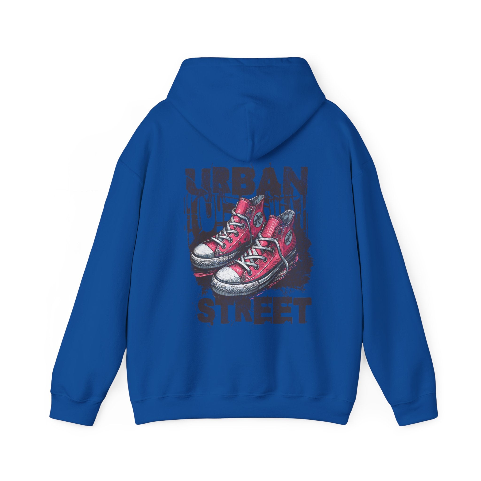 Urban Street Style Hoodie - Unisex Heavy Blend Sweatshirt with Graphic Design