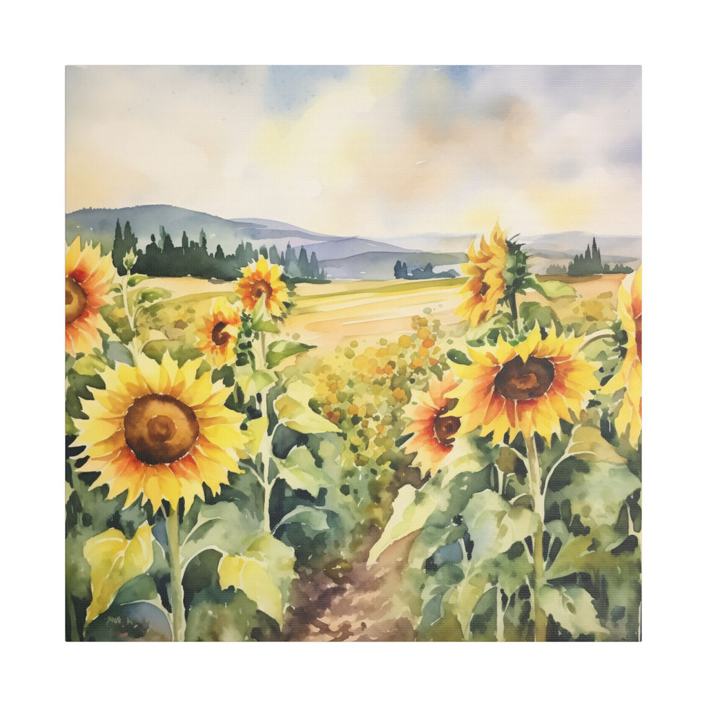 Golden Serenity Canvas Art Print, Wall Decor, Home Decoration, Gift for Nature Lovers, Floral Artwork, Boho Style