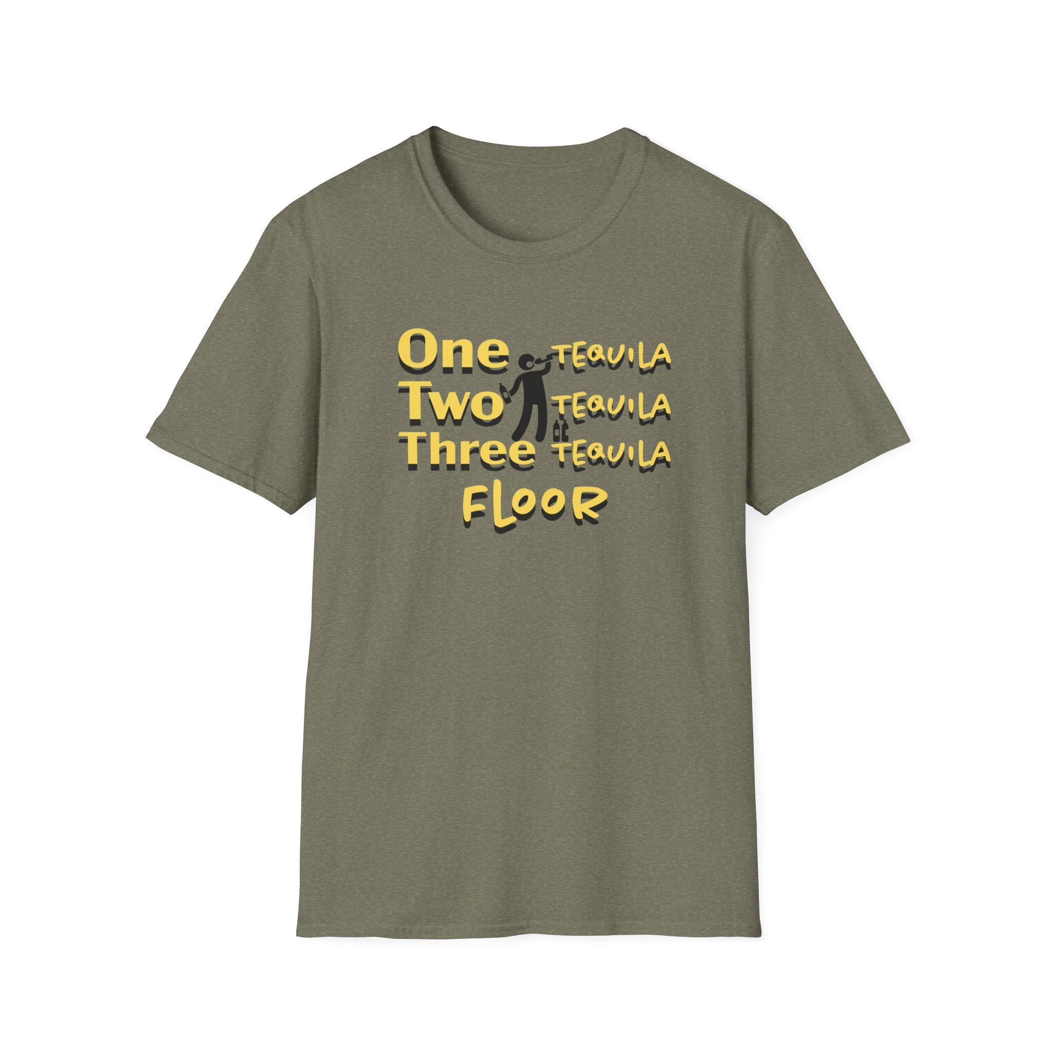 One Two Three Floor T-Shirt - Funny Dance/Workout Graphic Tee