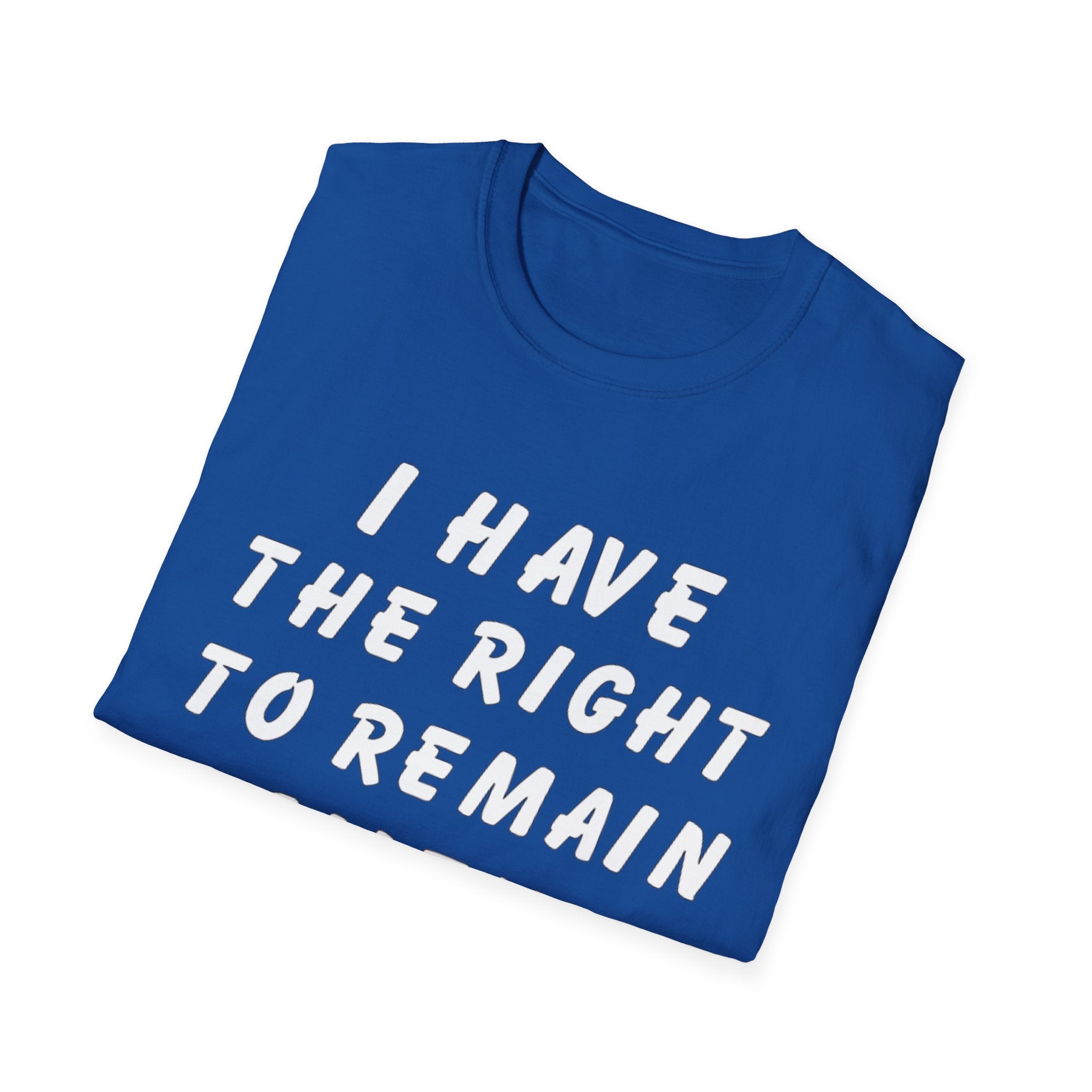 I Have The Right to Remain Silent T-Shirt, Humorous Tee, Statement Shirt, Gift for Friends, Unisex Casual Wear, Quirky Graphic Tee