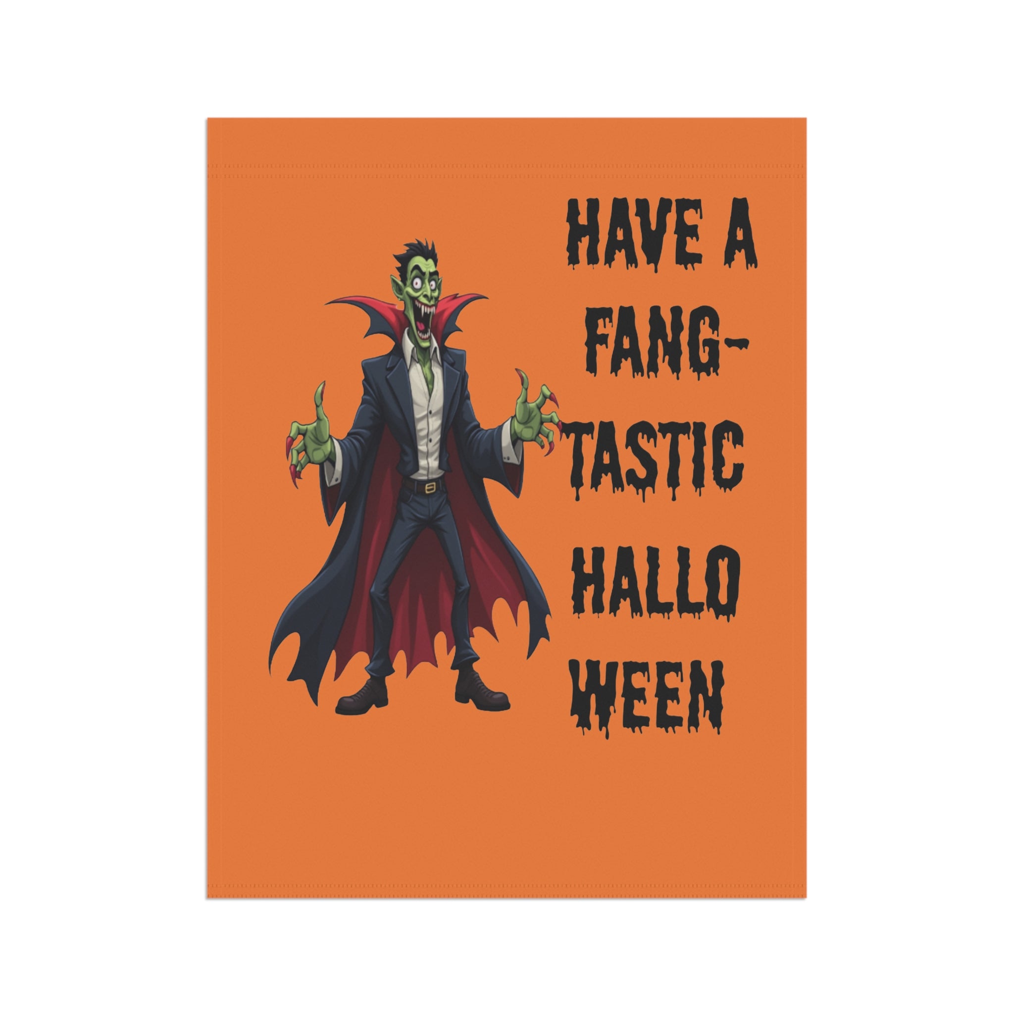 Halloween Garden Banner, Spooky House Decoration, Outdoor Flag, Haunted Yard Decor, Fang-tastic Halloween Sign